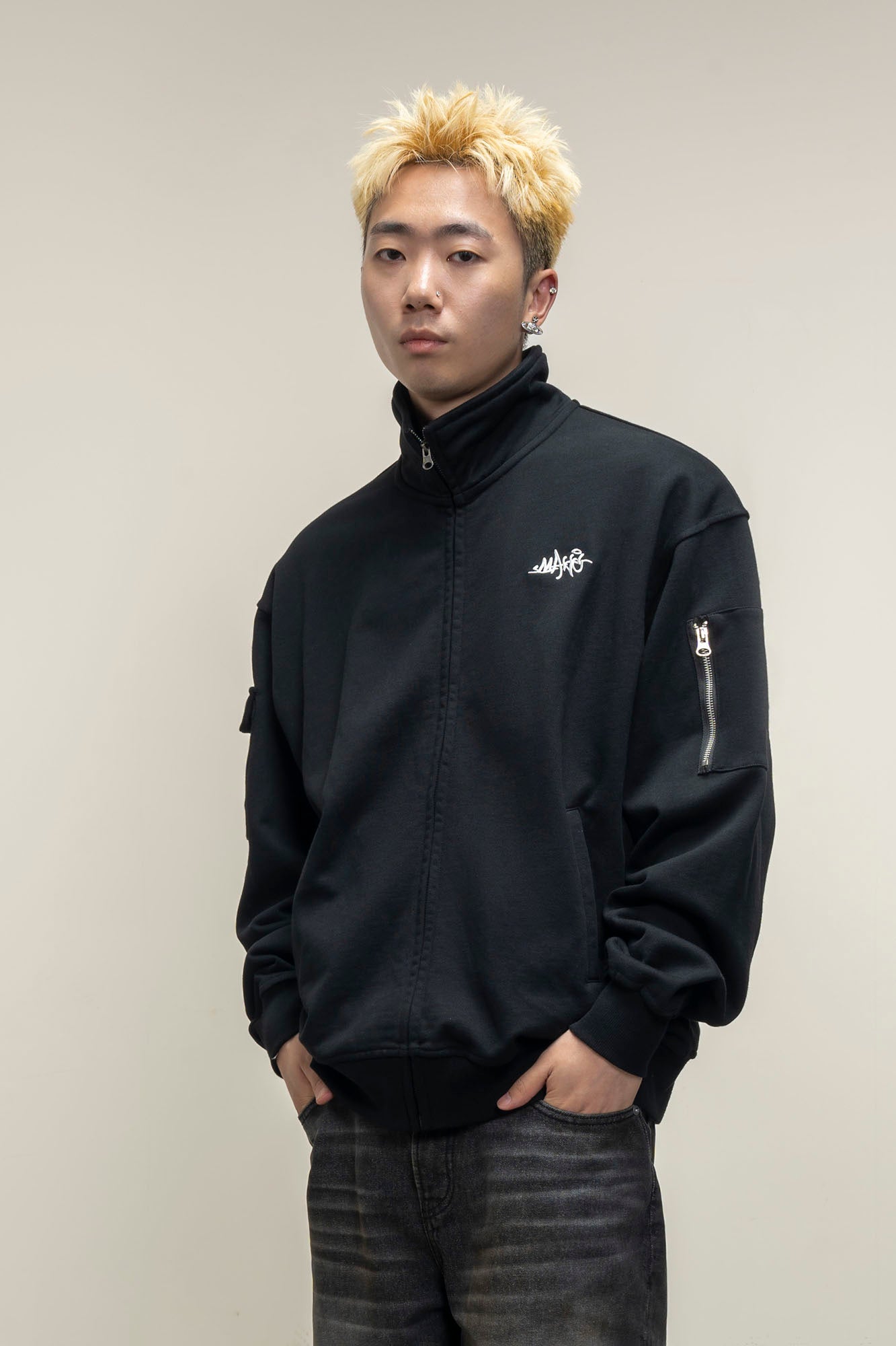 MAKEMORE Utility Zip Pocket Track Jacket, premium urban and streetwear designers apparel on PROJECTISR.com, MAKEMORE