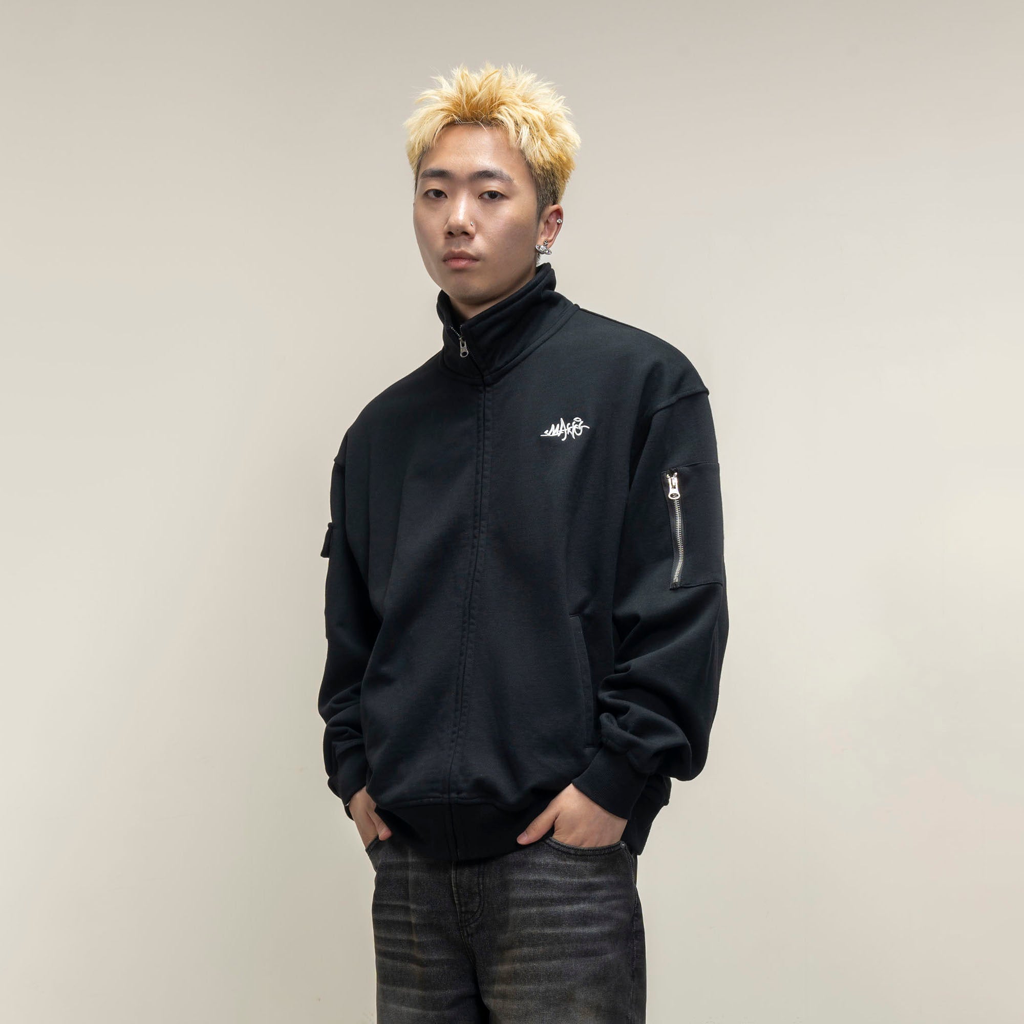 MAKEMORE Utility Zip Pocket Track Jacket