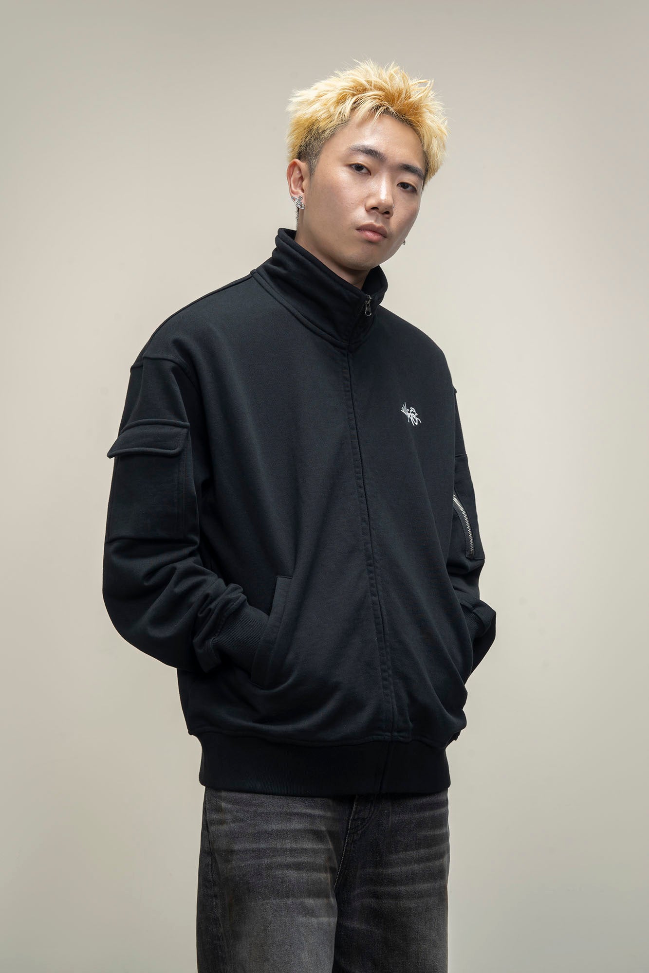 MAKEMORE Utility Zip Pocket Track Jacket, premium urban and streetwear designers apparel on PROJECTISR.com, MAKEMORE
