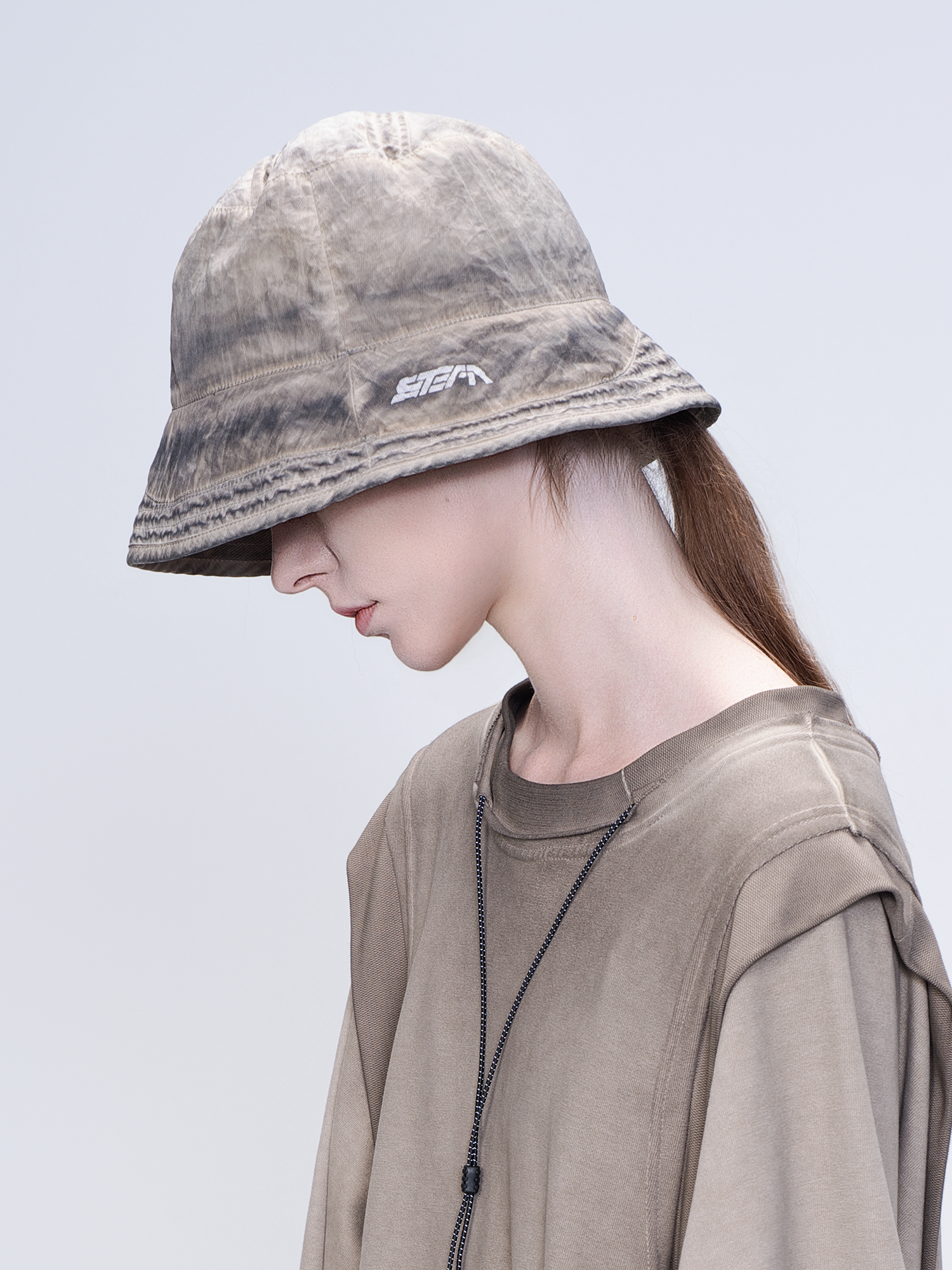 STEAM Washed Distressed Bucket Hat
