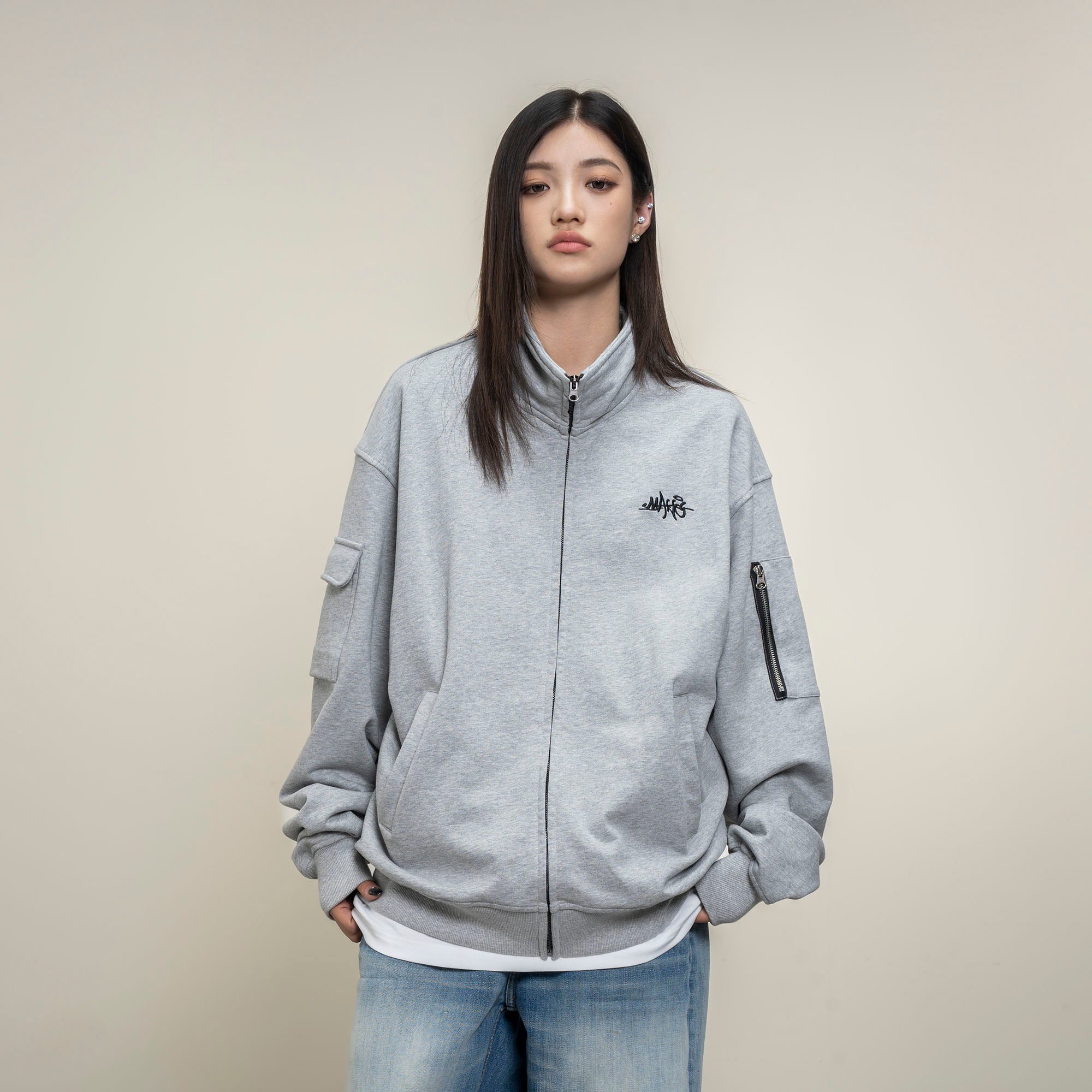 MAKEMORE Utility Zip Pocket Track Jacket, premium urban and streetwear designers apparel on PROJECTISR.com, MAKEMORE
