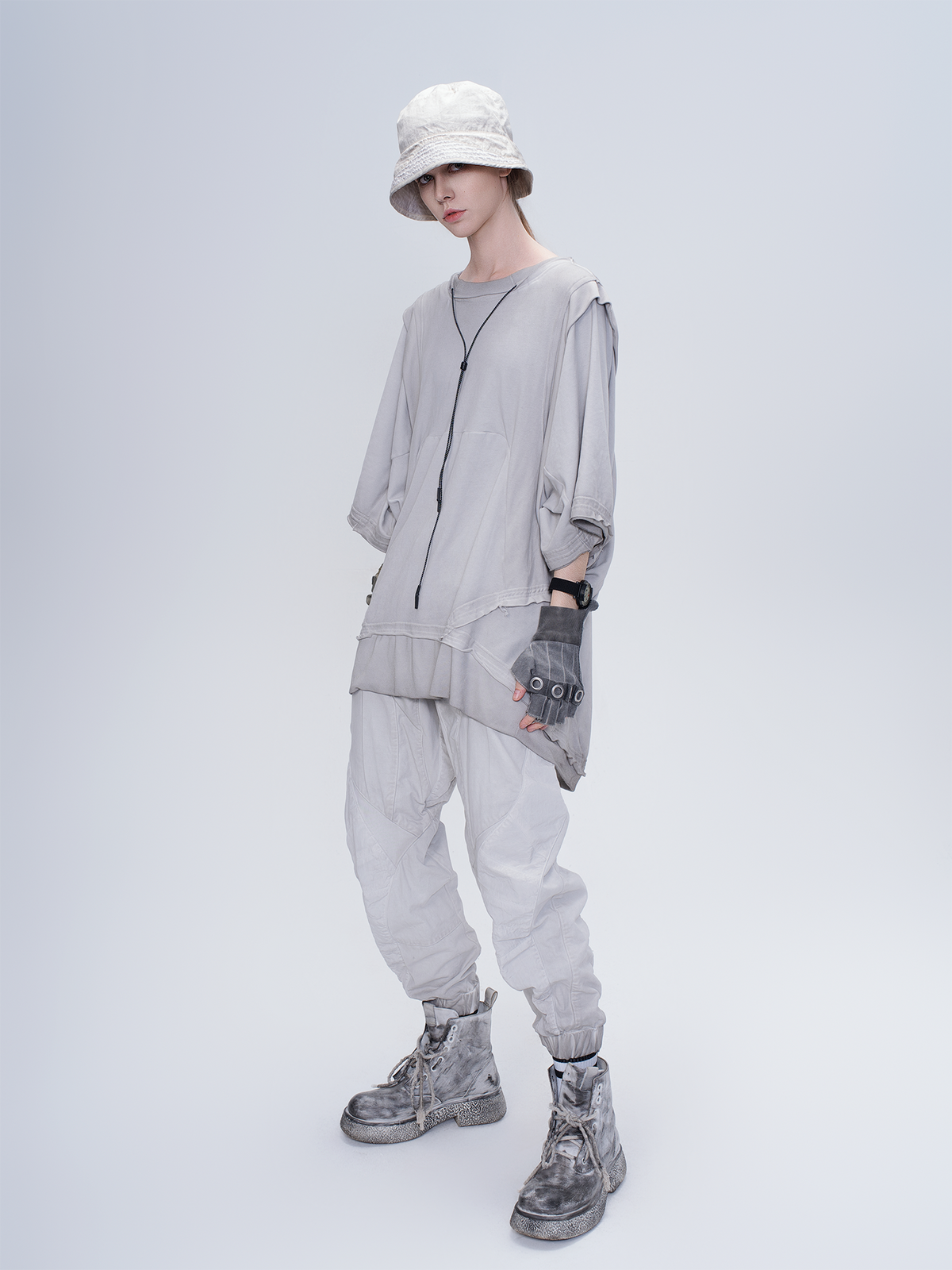 STEAM Washed Distressed Bucket Hat