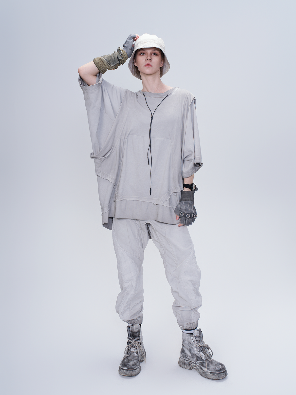 STEAM Washed Distressed Bucket Hat