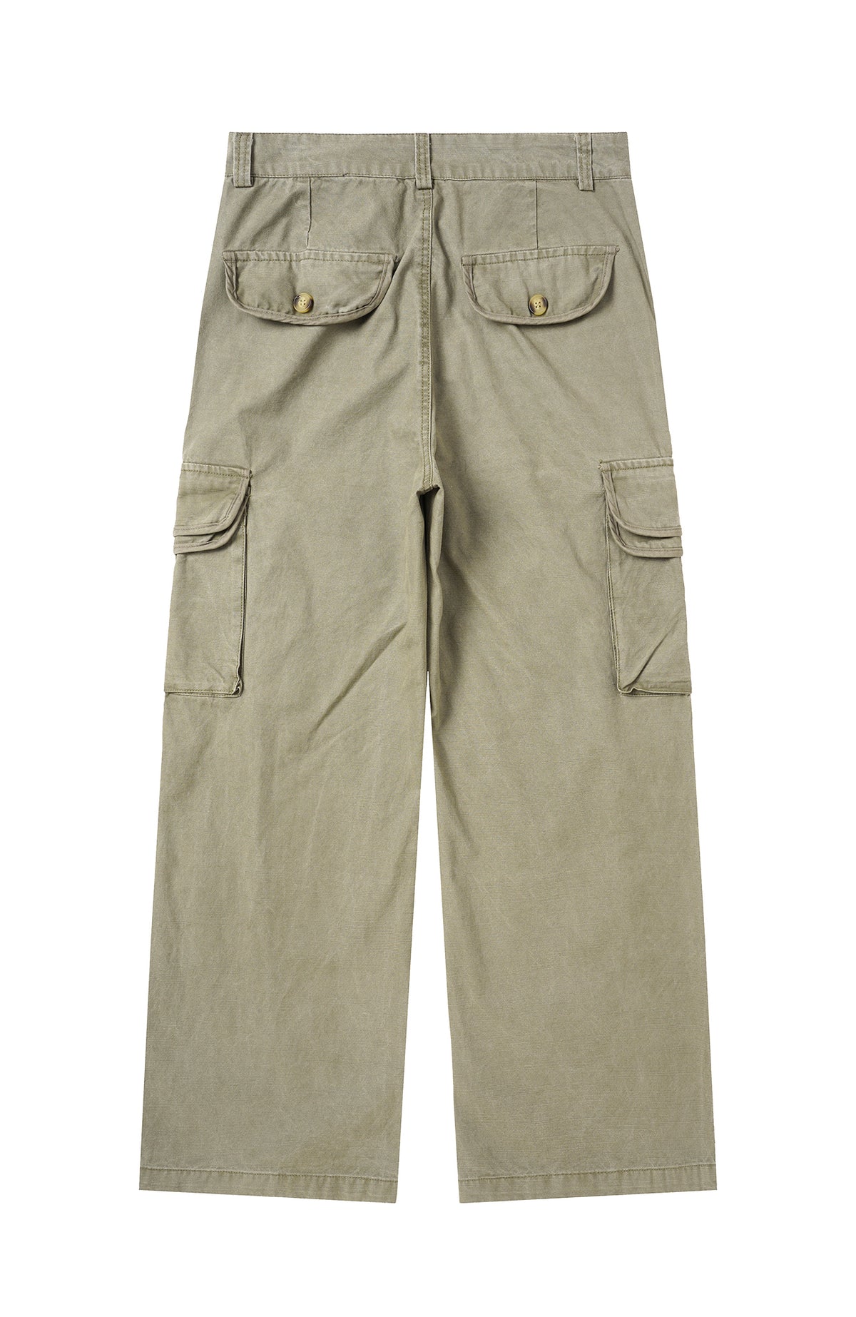 BOTANICA Washed Multi-Pocket Straight-Leg Cargo Jeans