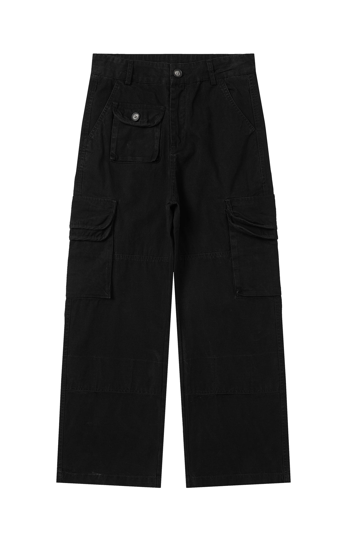 BOTANICA Washed Multi-Pocket Straight-Leg Cargo Jeans