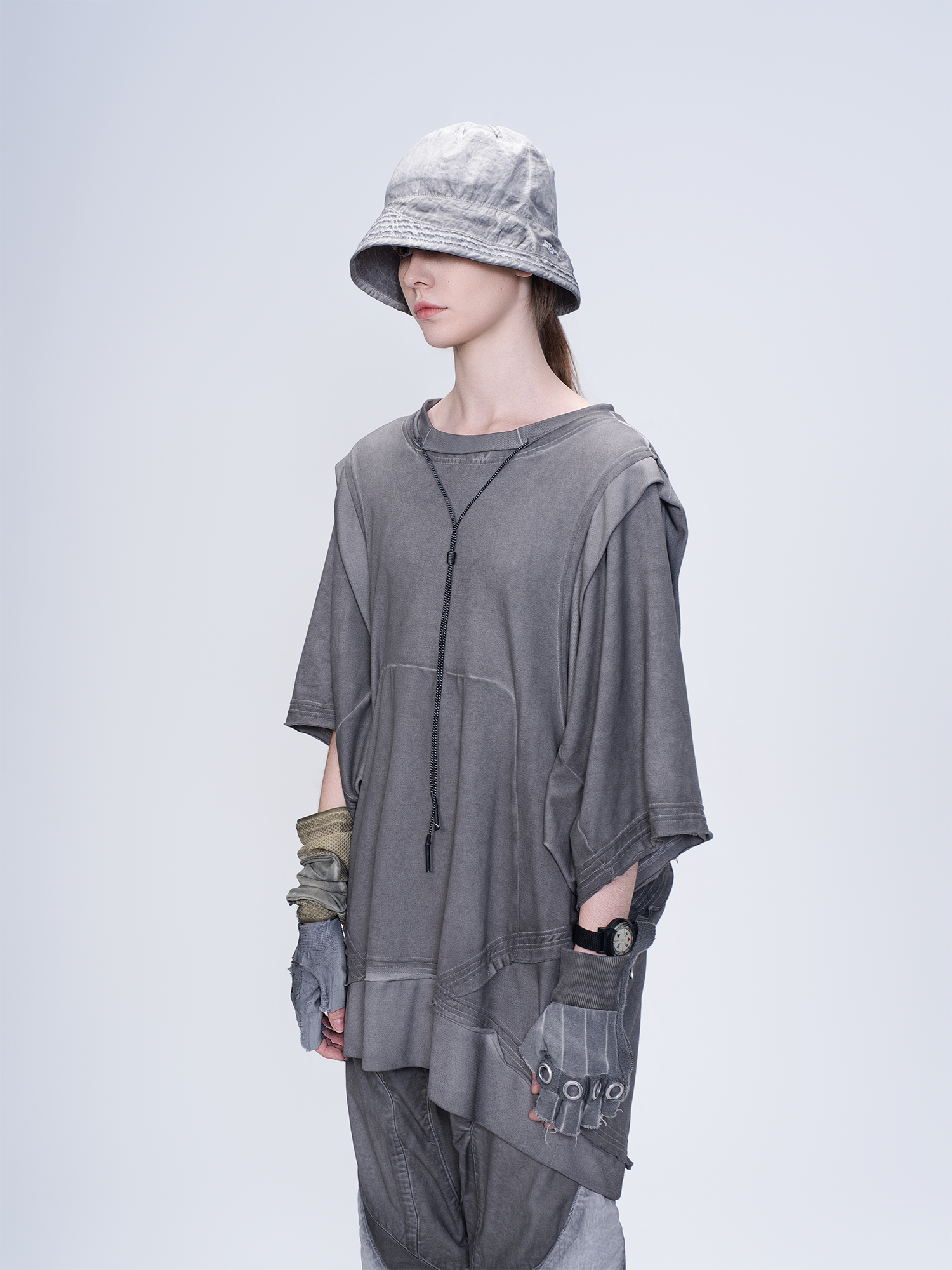 STEAM Washed Distressed Bucket Hat