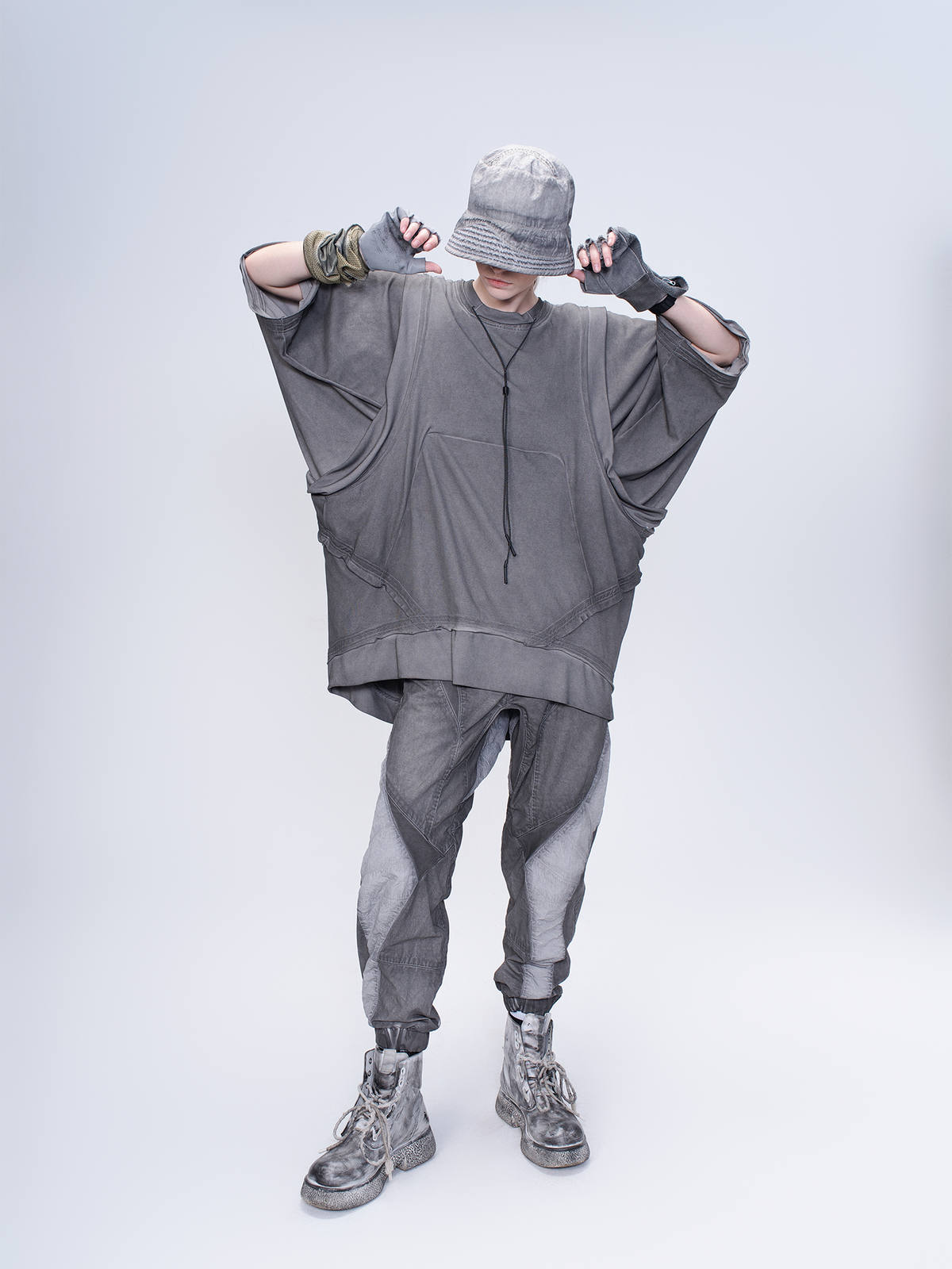 STEAM Washed Distressed Bucket Hat