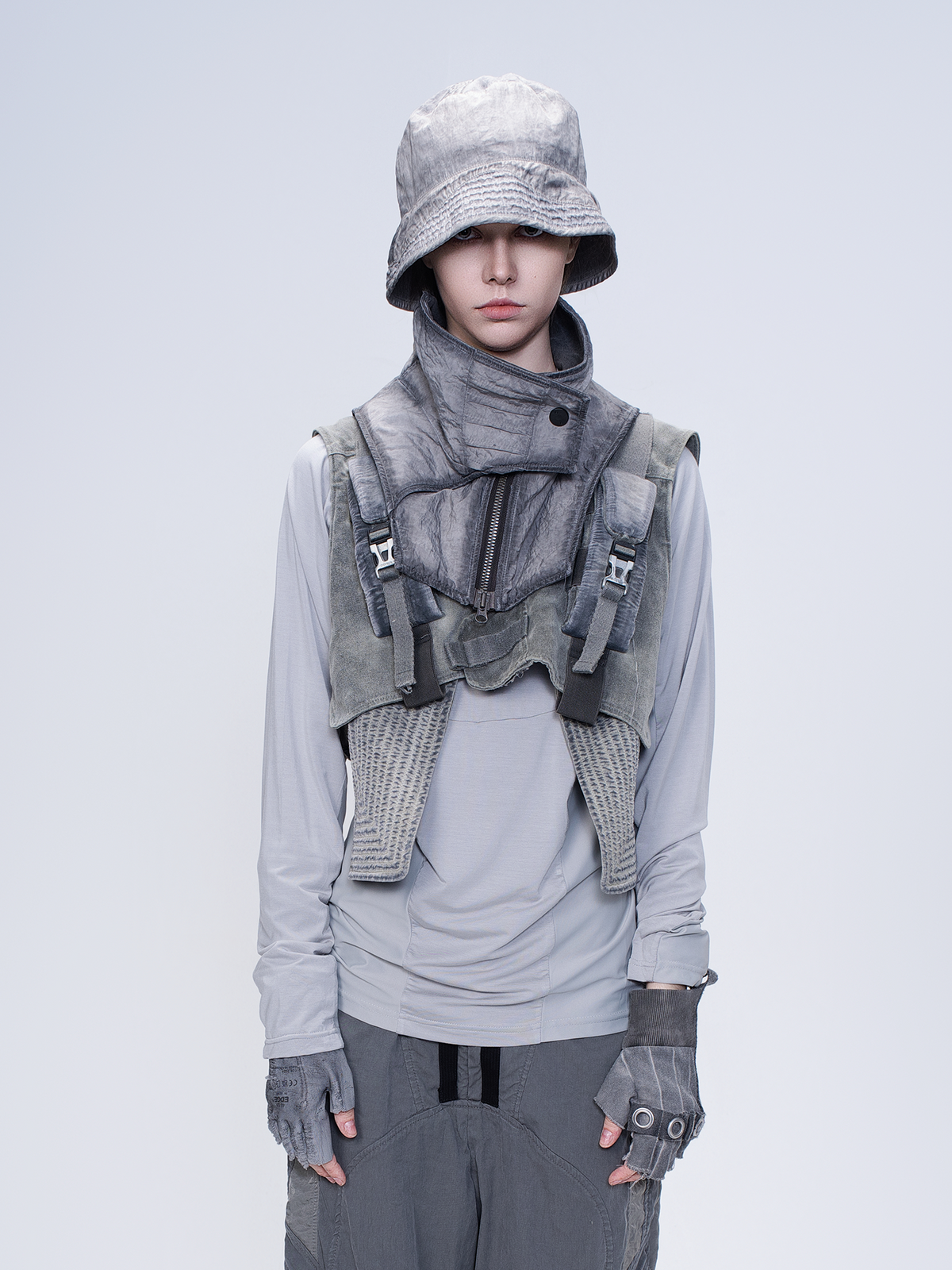 STEAM Washed Distressed Bucket Hat
