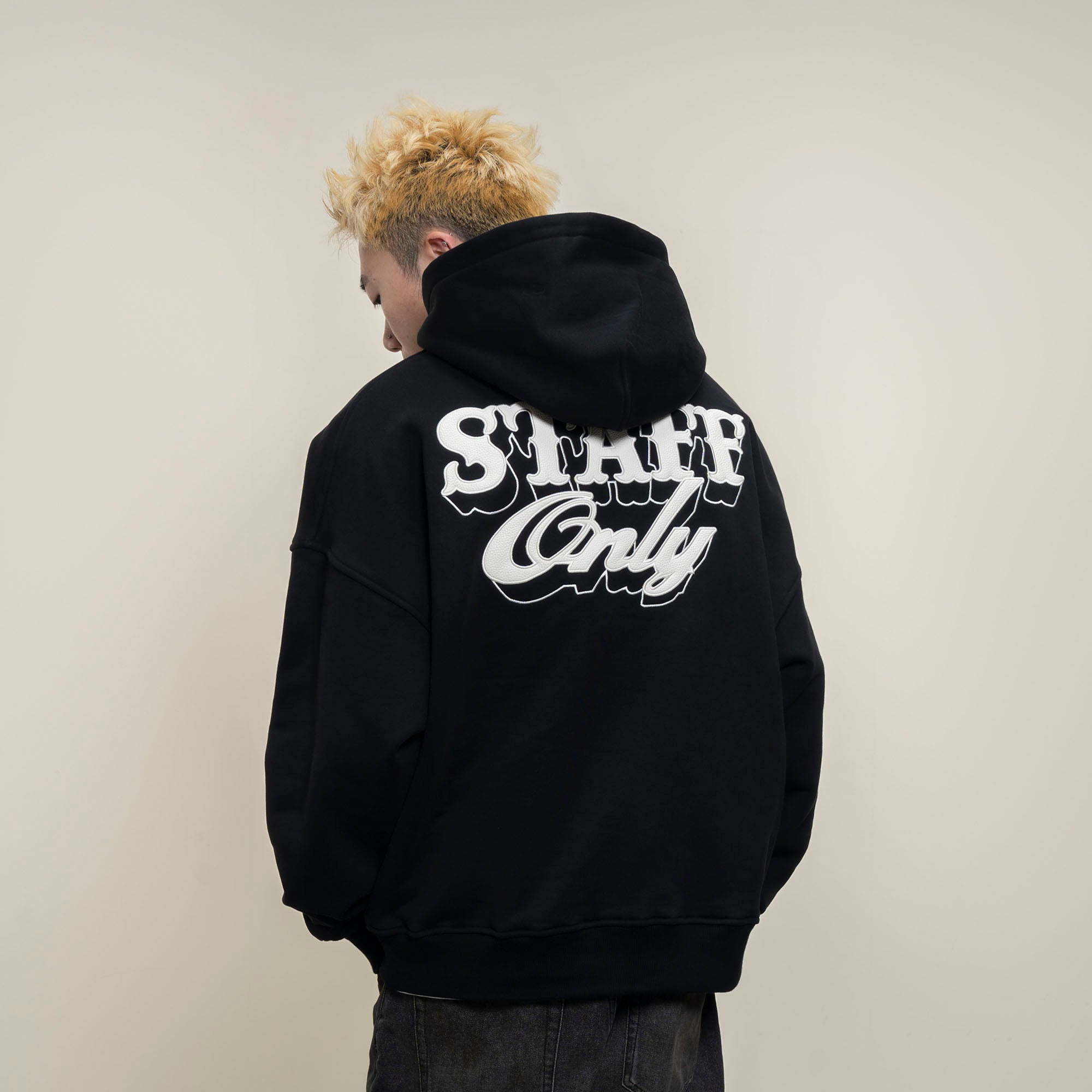 MAKEMORE Graphic Patch Oversized Hoodie, premium urban and streetwear designers apparel on PROJECTISR.com, MAKEMORE