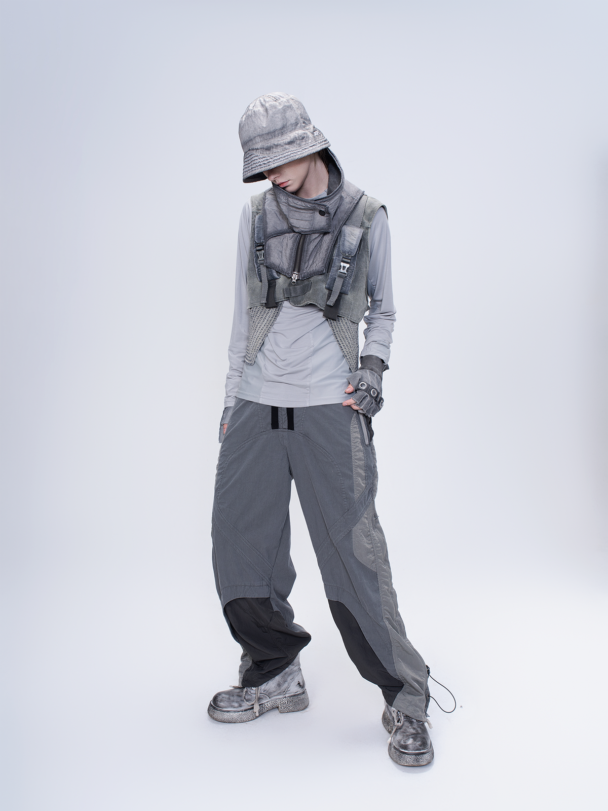 STEAM Washed Distressed Bucket Hat