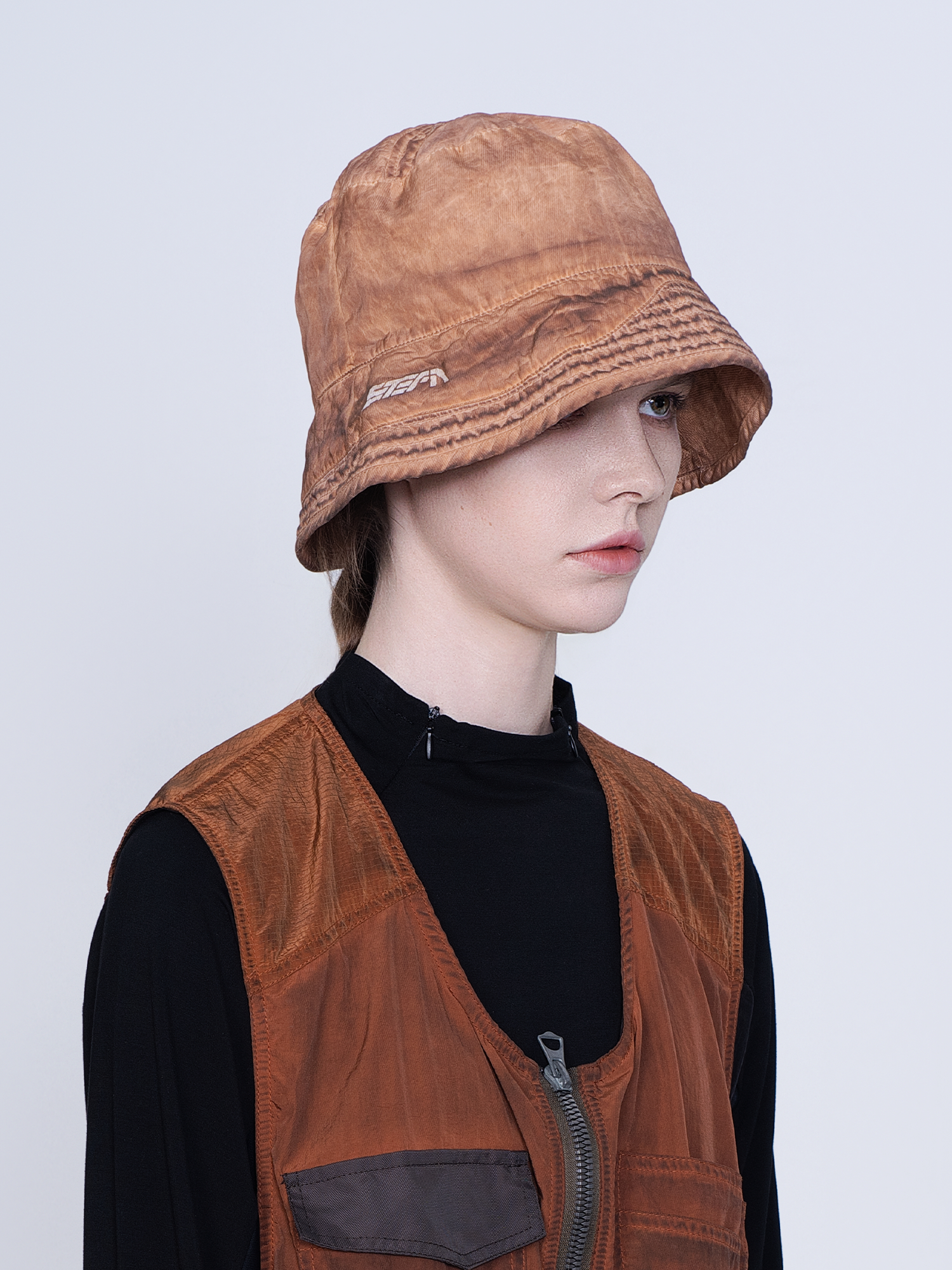 STEAM Washed Distressed Bucket Hat