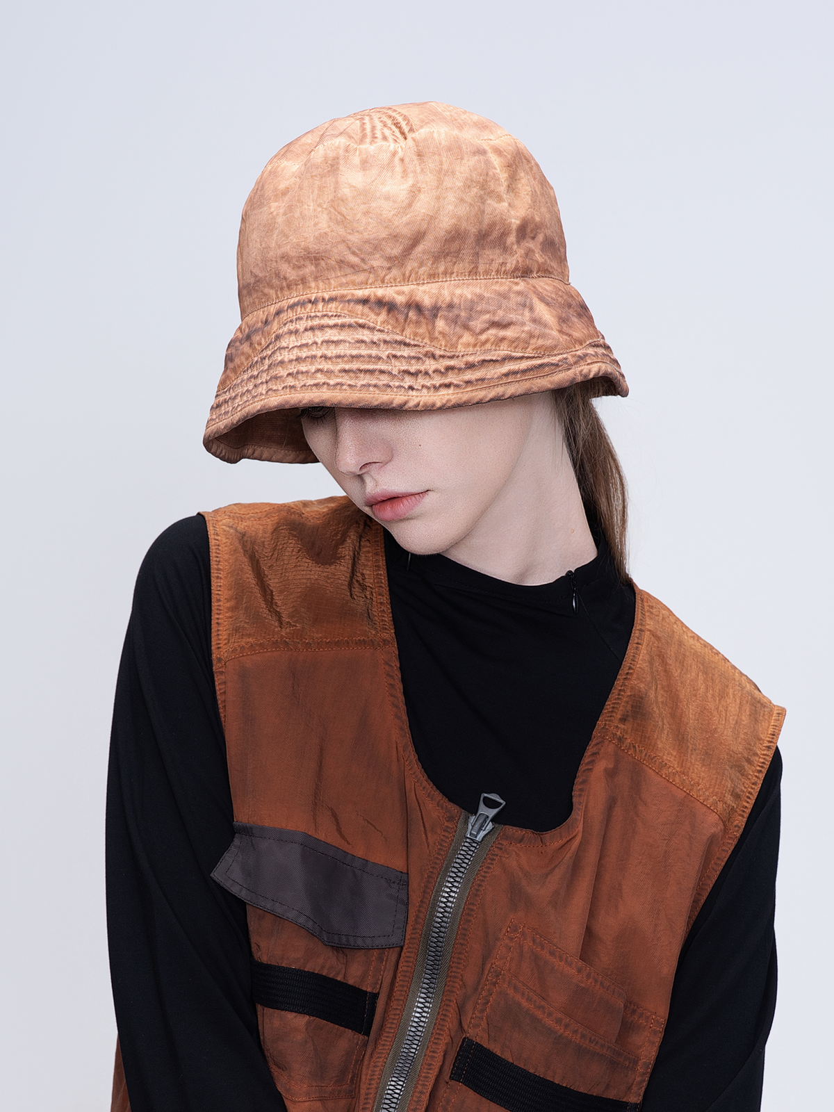 STEAM Washed Distressed Bucket Hat