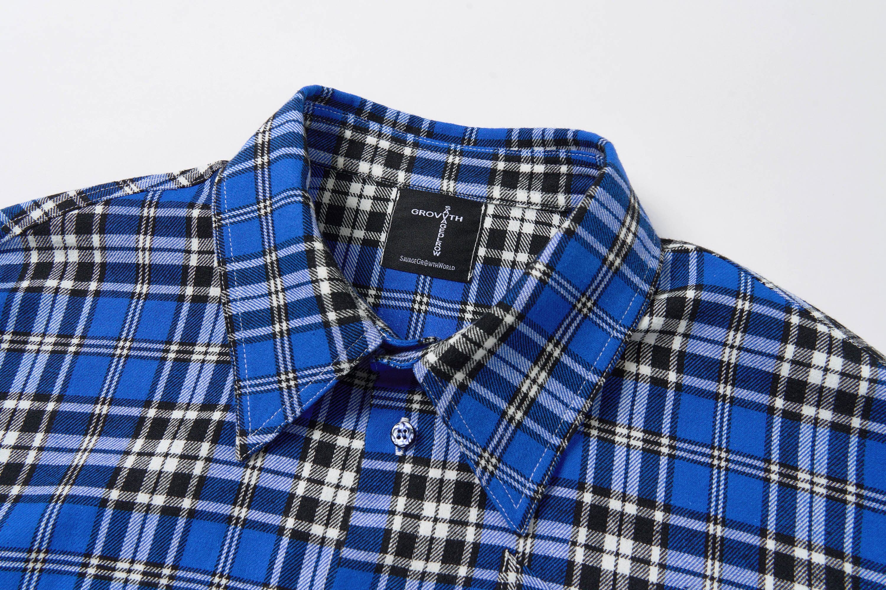 SAVAGEGROWTHWORLD No.5 Plaid Shirt, premium urban and streetwear designers apparel on PROJECTISR.com, SAVAGEGROWTHWORLD