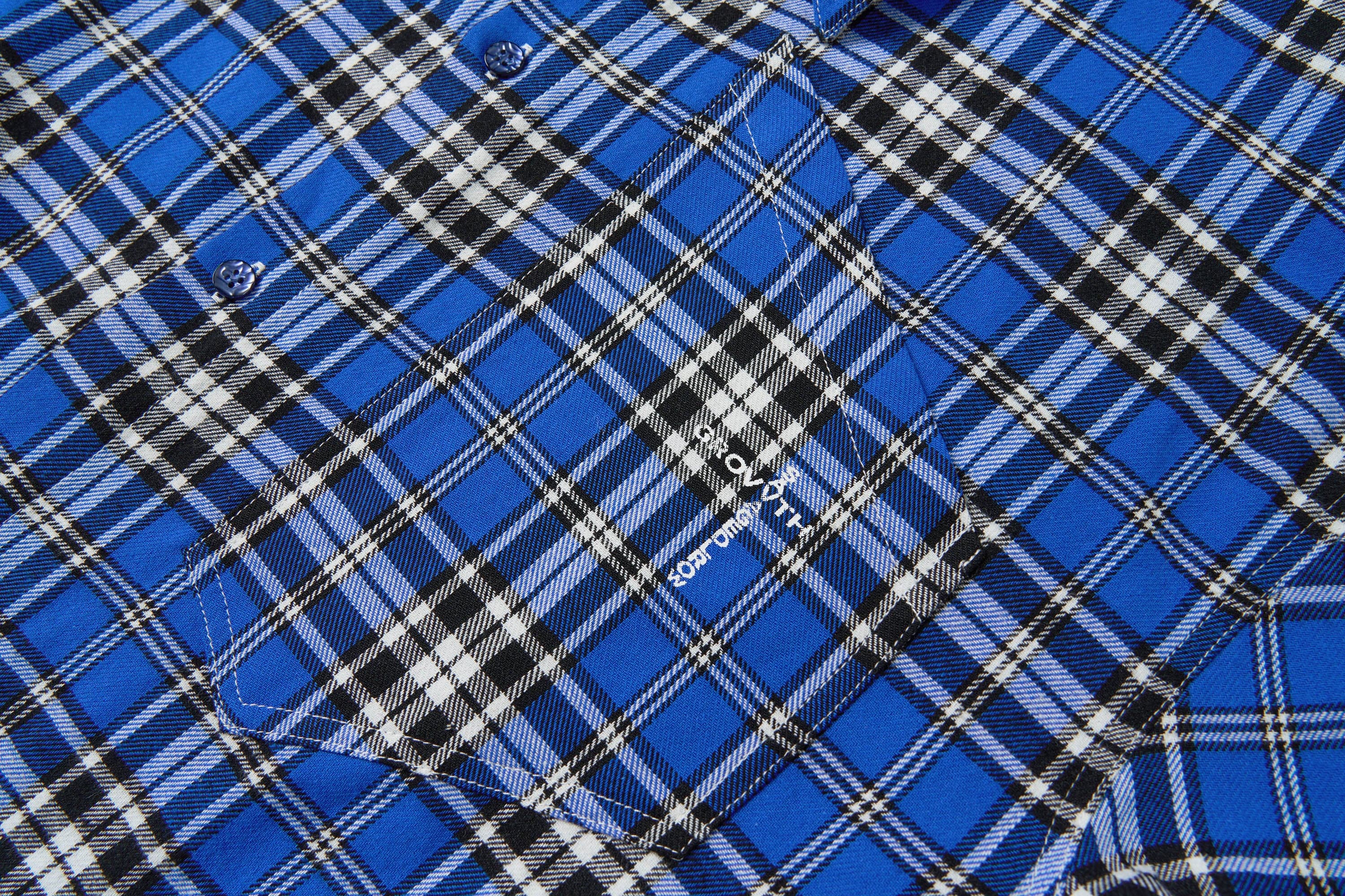 SAVAGEGROWTHWORLD No.5 Plaid Shirt, premium urban and streetwear designers apparel on PROJECTISR.com, SAVAGEGROWTHWORLD