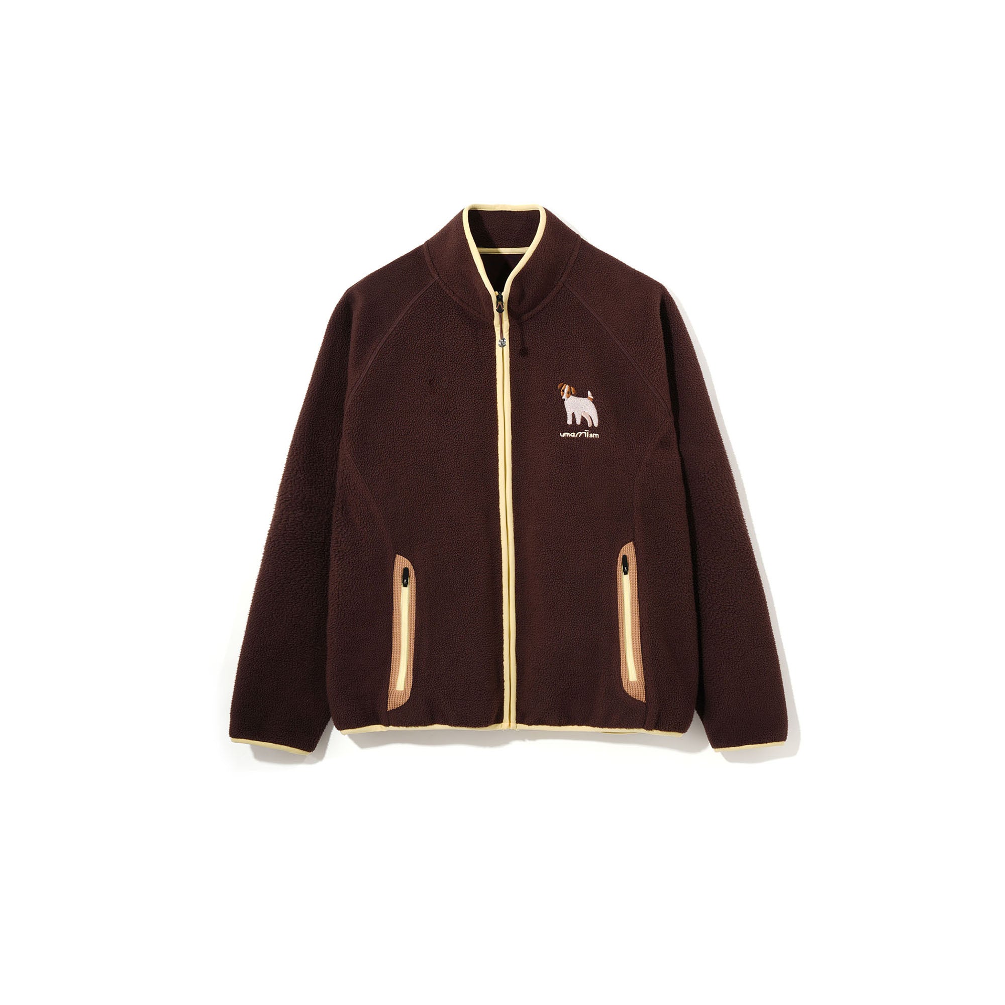 UMAMIISM Contrast Trim Fleece Jacket, premium urban and streetwear designers apparel on PROJECTISR.com, UMAMIISM