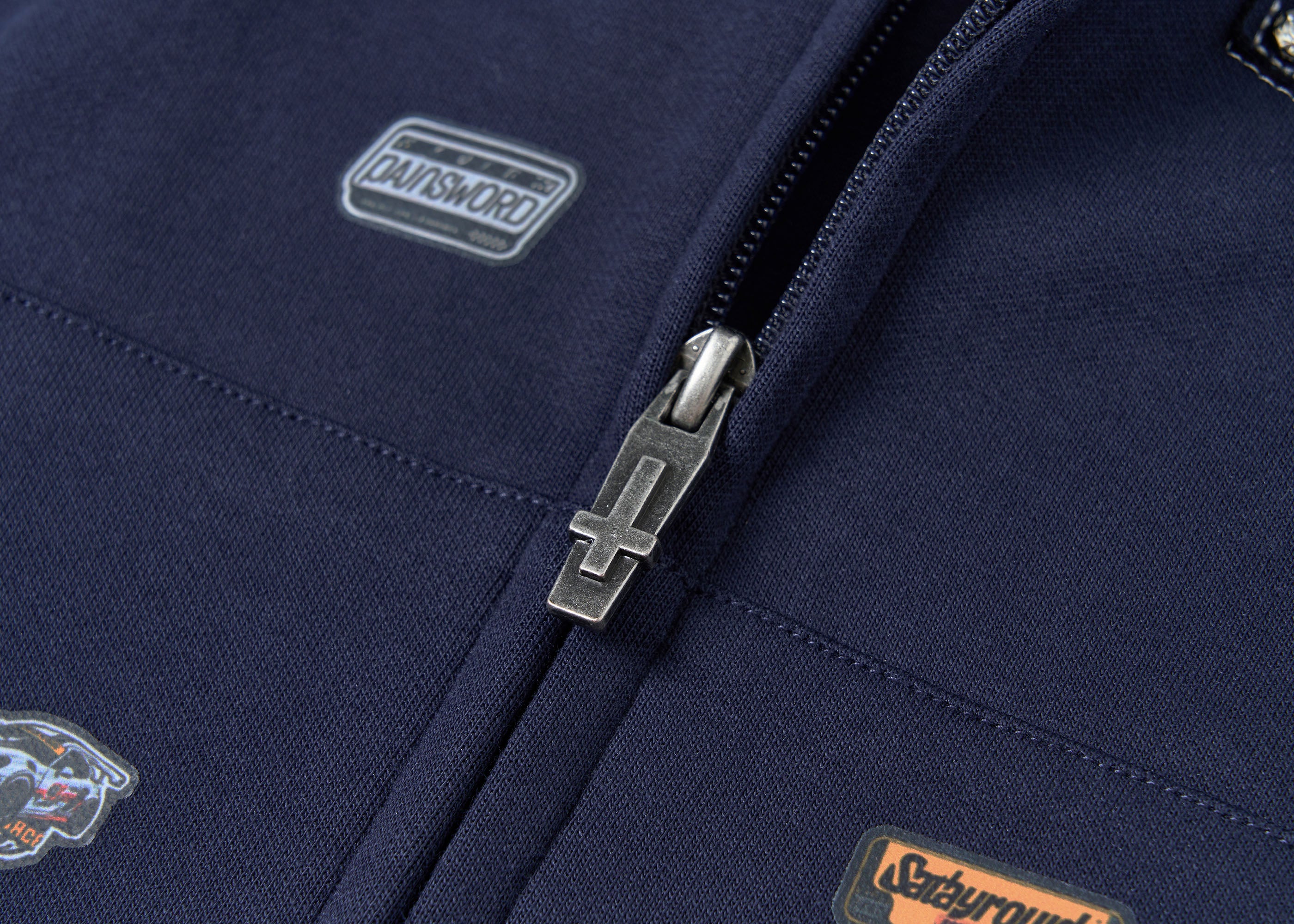 SAVAGEGROWTHWORLD Whimsical Stickers Zip-Up Hoodie