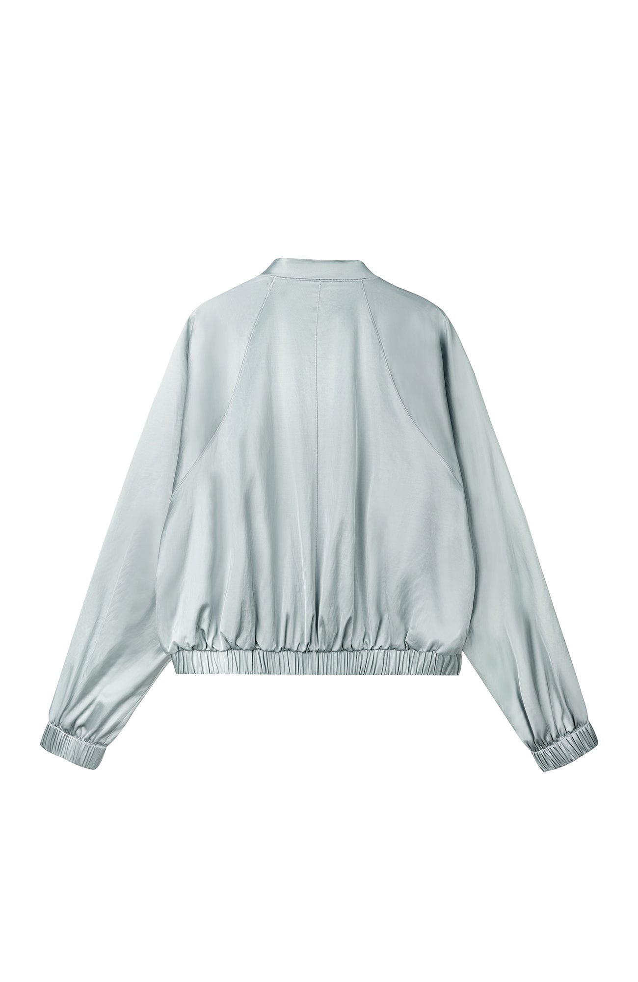 ORGANIC Raglan-Sleeve Satin Zip Jacket, premium urban and streetwear designers apparel on PROJECTISR.com, ORGANIC EMOTION