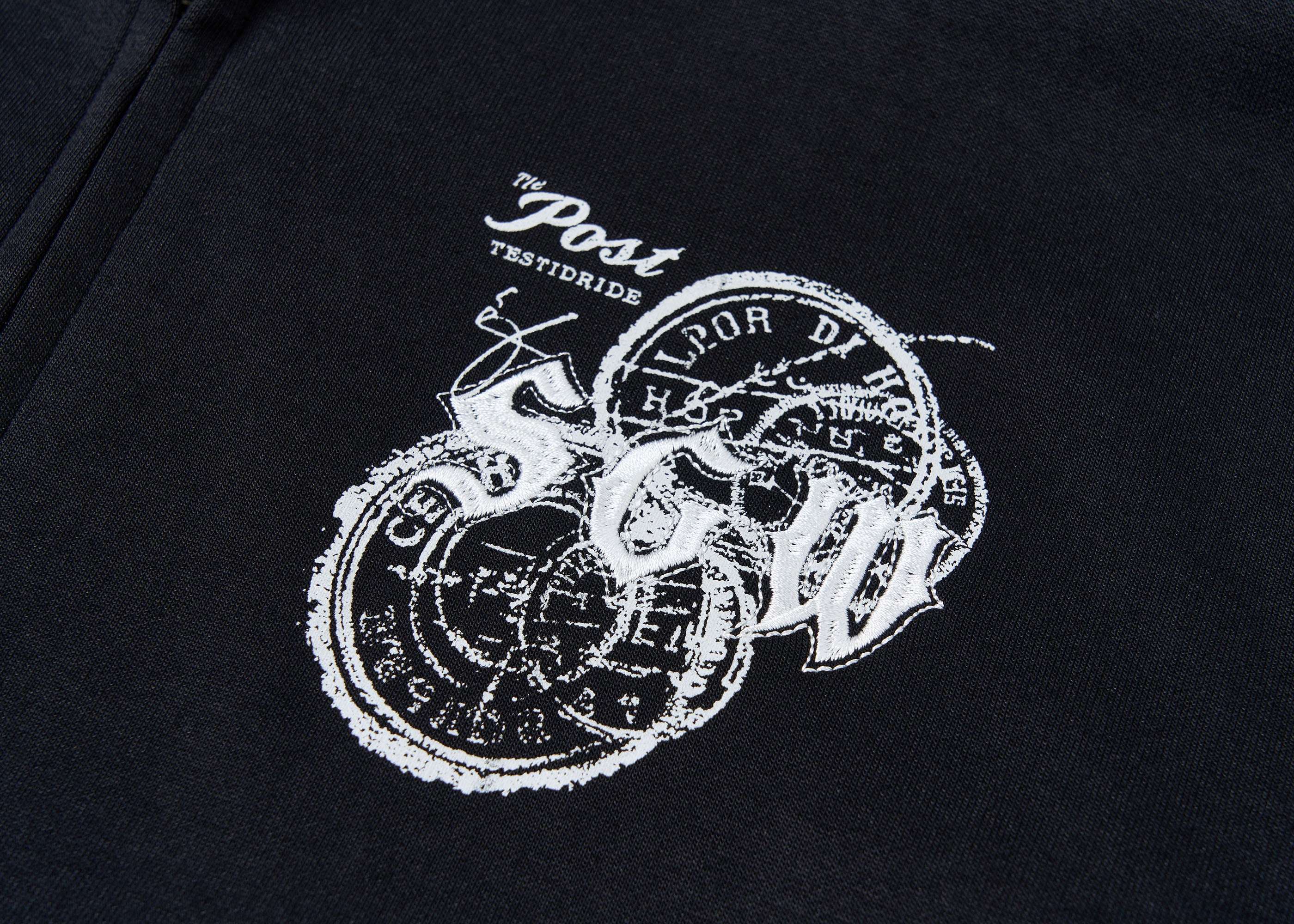 SAVAGEGROWTHWORLD No.05 True Villain Patch Zip-Up Hoodie