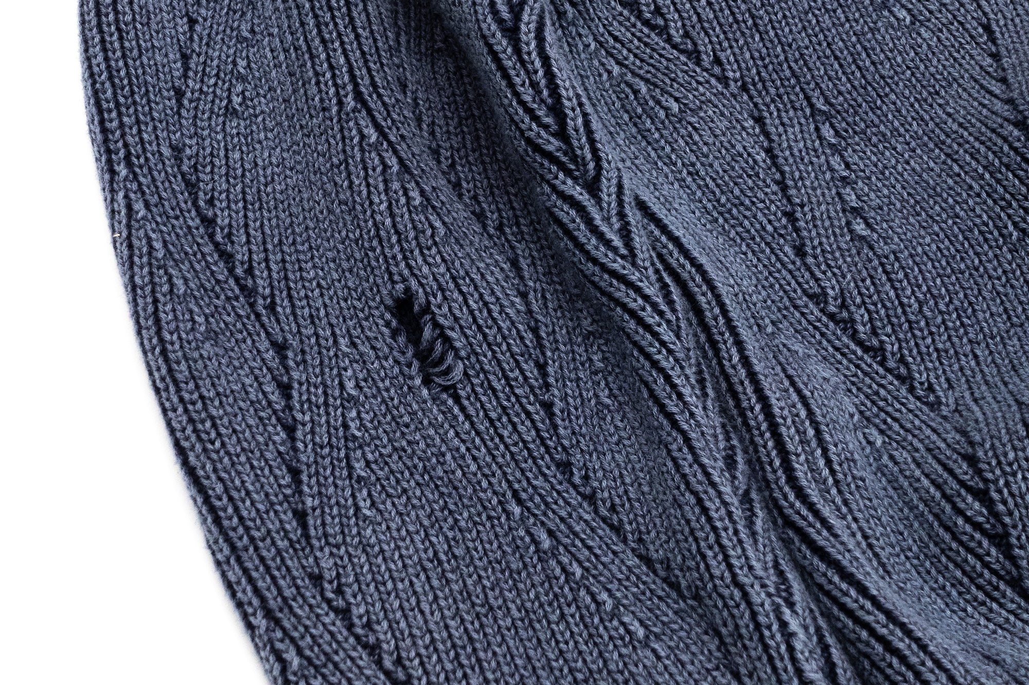 IN EXISTENCE Distressed Chevron Collared Sweater