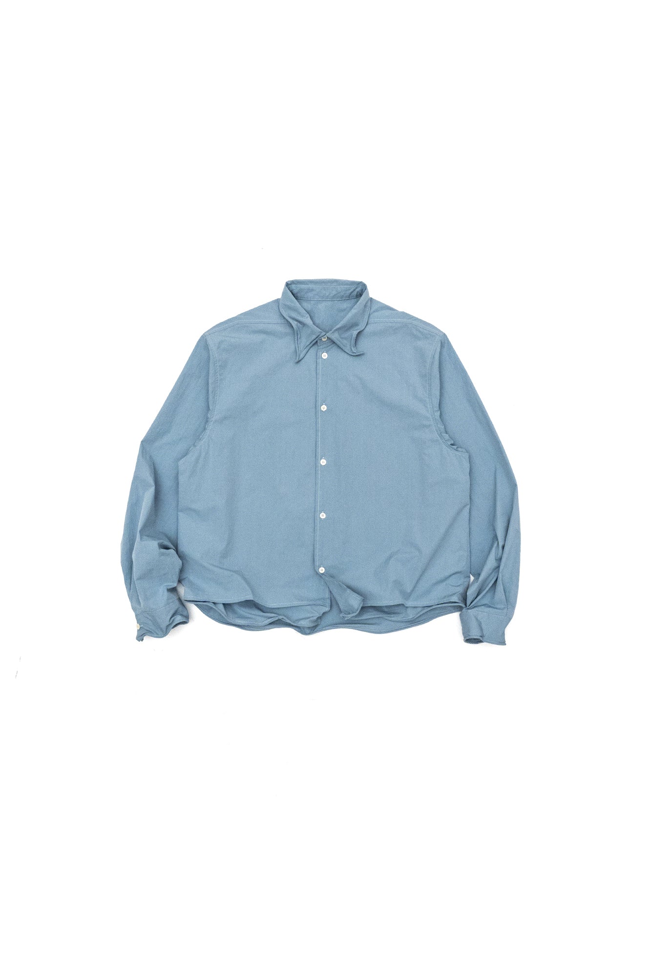 IN EXISTENCE Wired Formable Edge Layered Hem Shirt