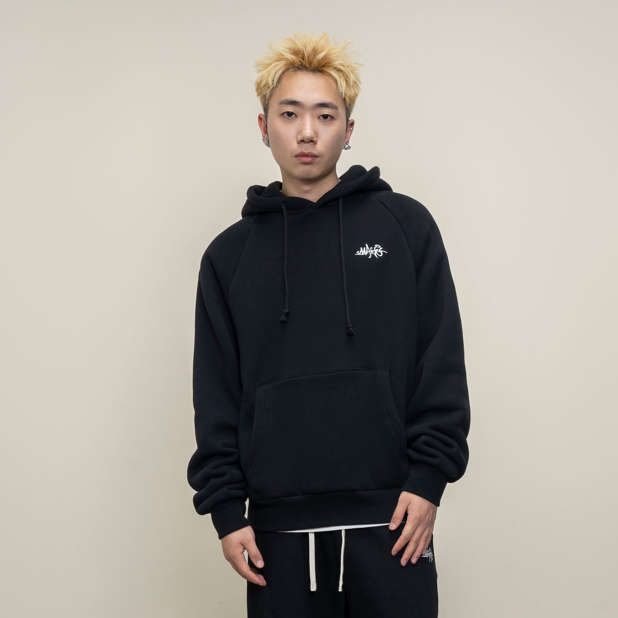 MAKEMORE LOGO Embroidered Drawstring Hoodie