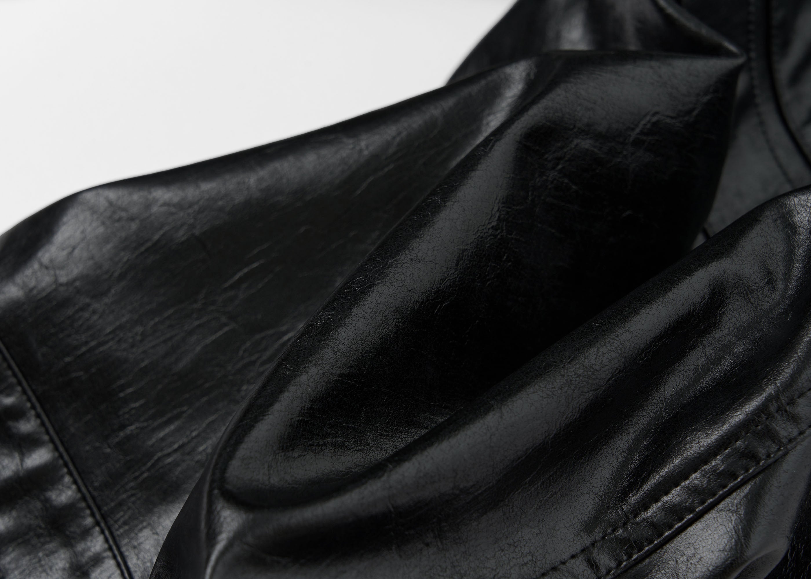 SAVAGEGROWTHWORLD Faux Leather Panel Rivet Pants