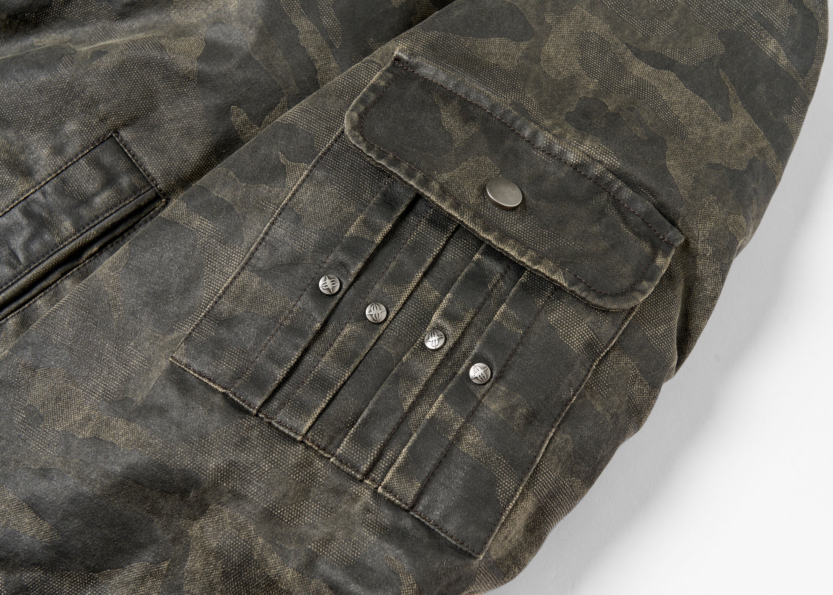 SAVAGEGROWTHWORLD Camo Faux Fur Lining Bomber Jacket
