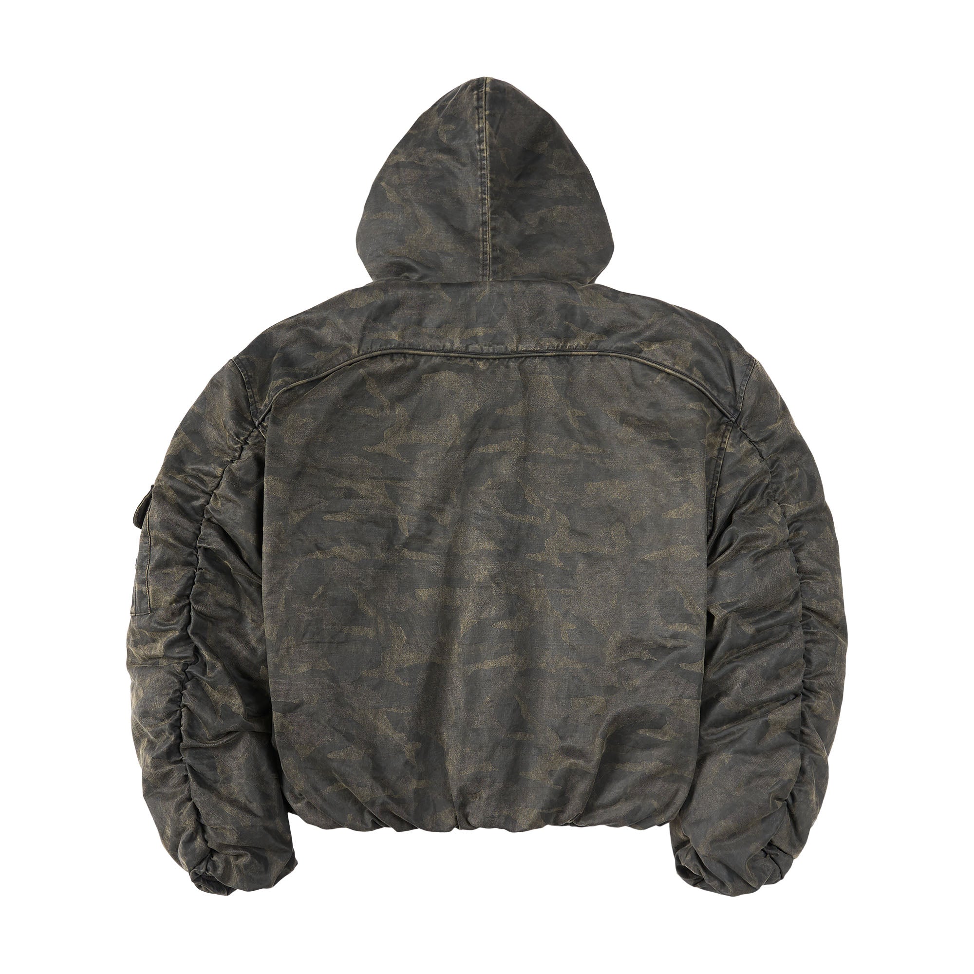 SAVAGEGROWTHWORLD Camo Faux Fur Lining Bomber Jacket