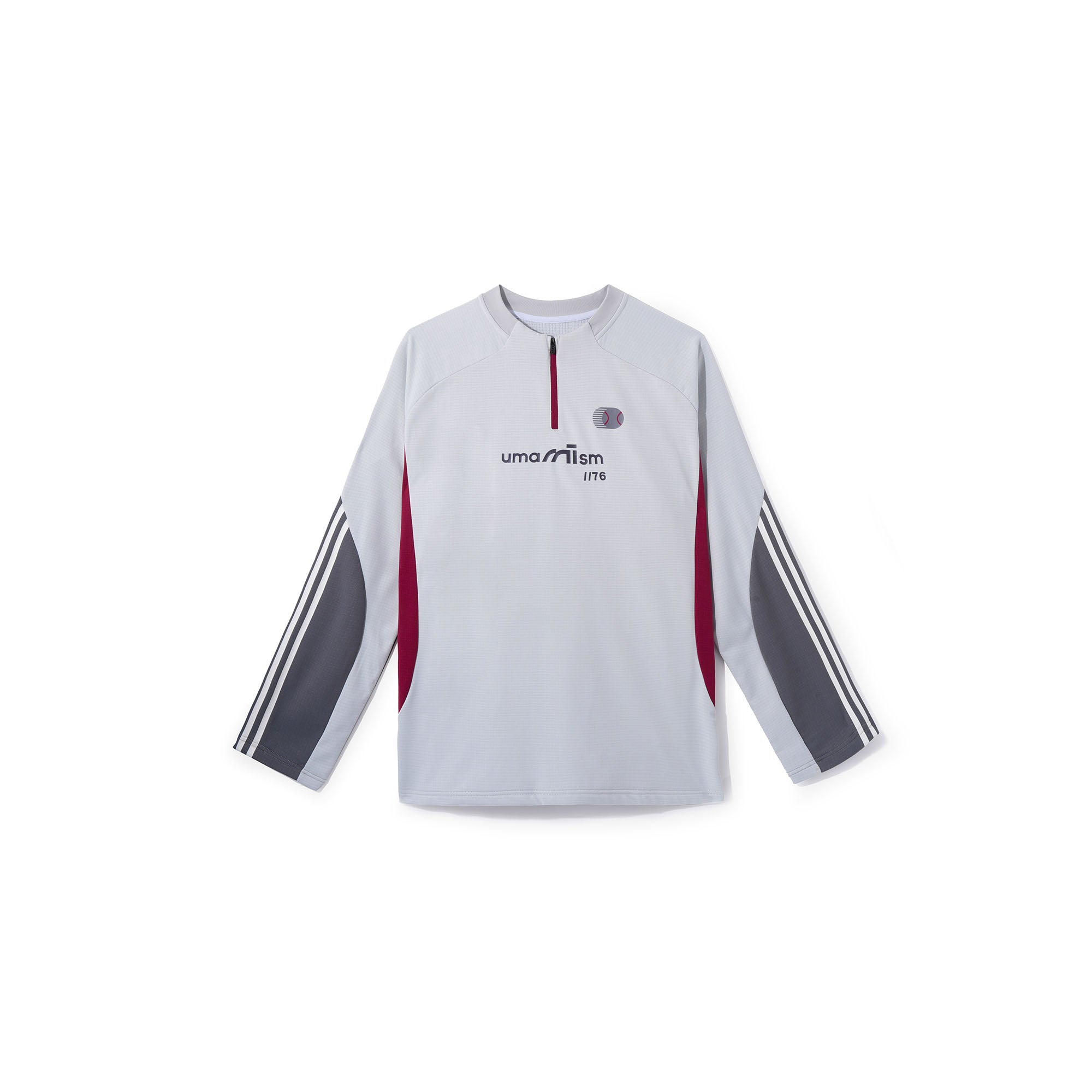 UMAMIISM Raglan Striped Fleece-Lined Sweatshirt, premium urban and streetwear designers apparel on PROJECTISR.com, UMAMIISM