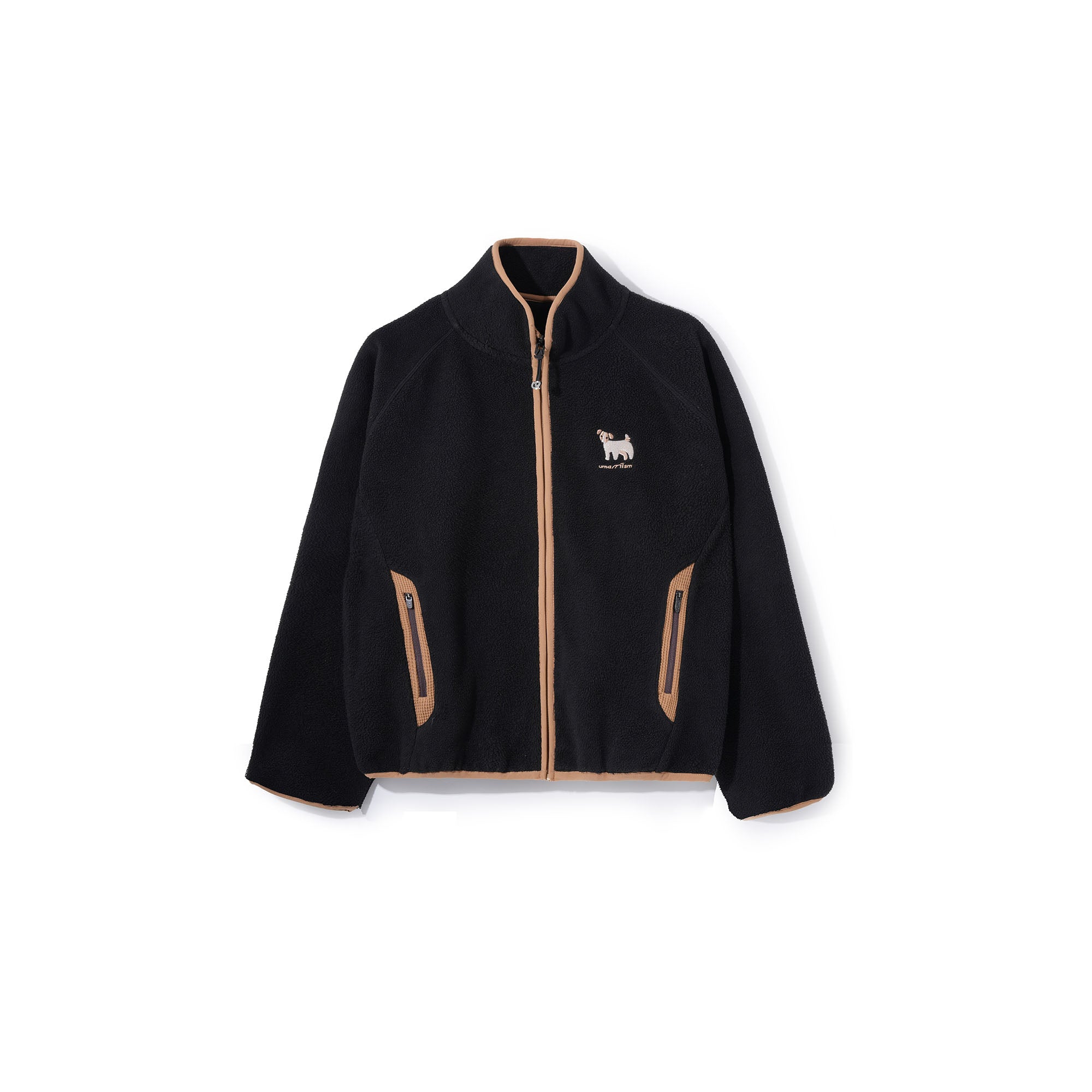 UMAMIISM Contrast Trim Fleece Jacket, premium urban and streetwear designers apparel on PROJECTISR.com, UMAMIISM
