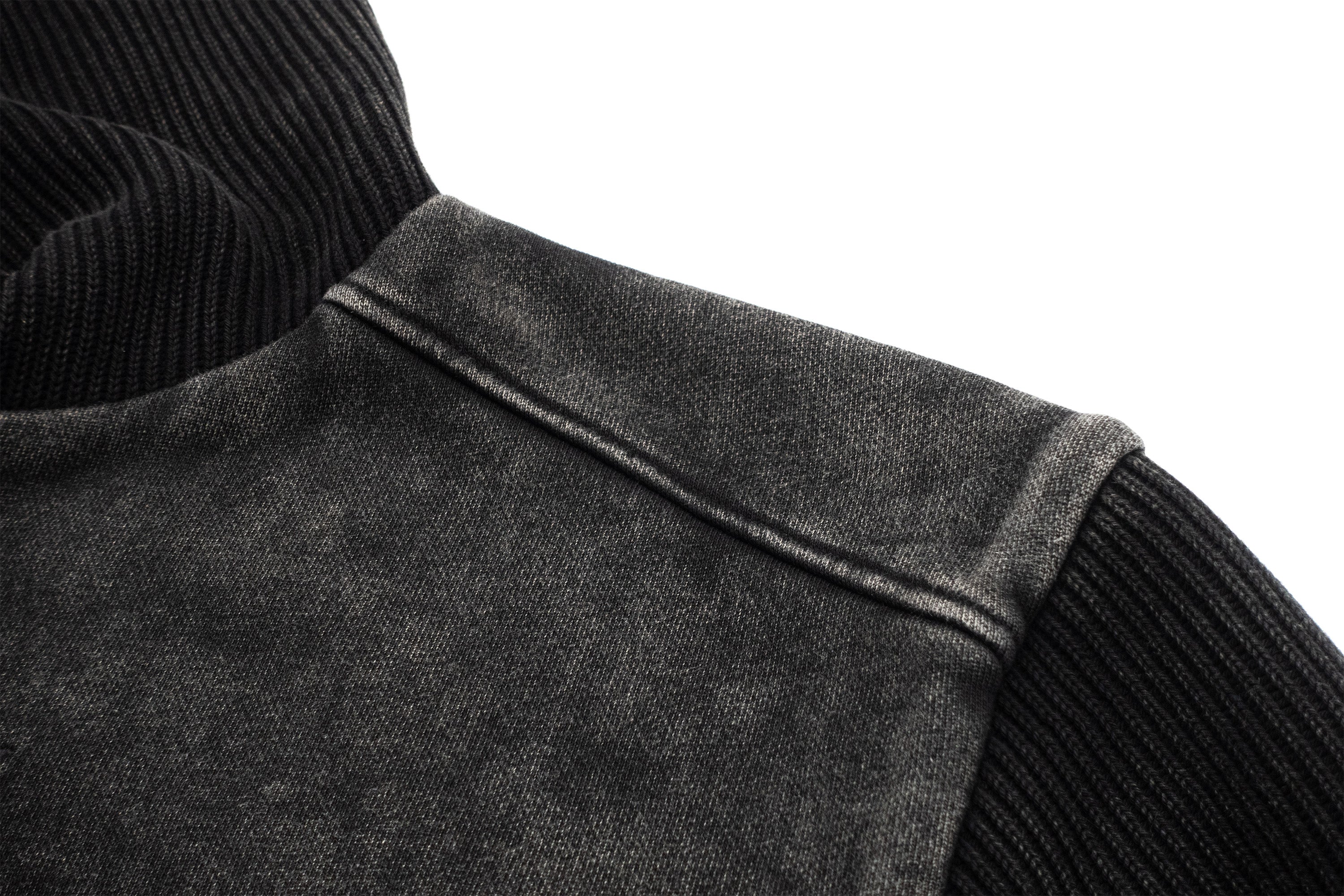 IN EXISTENCE Reversible Washed Spliced Hooded Jacket