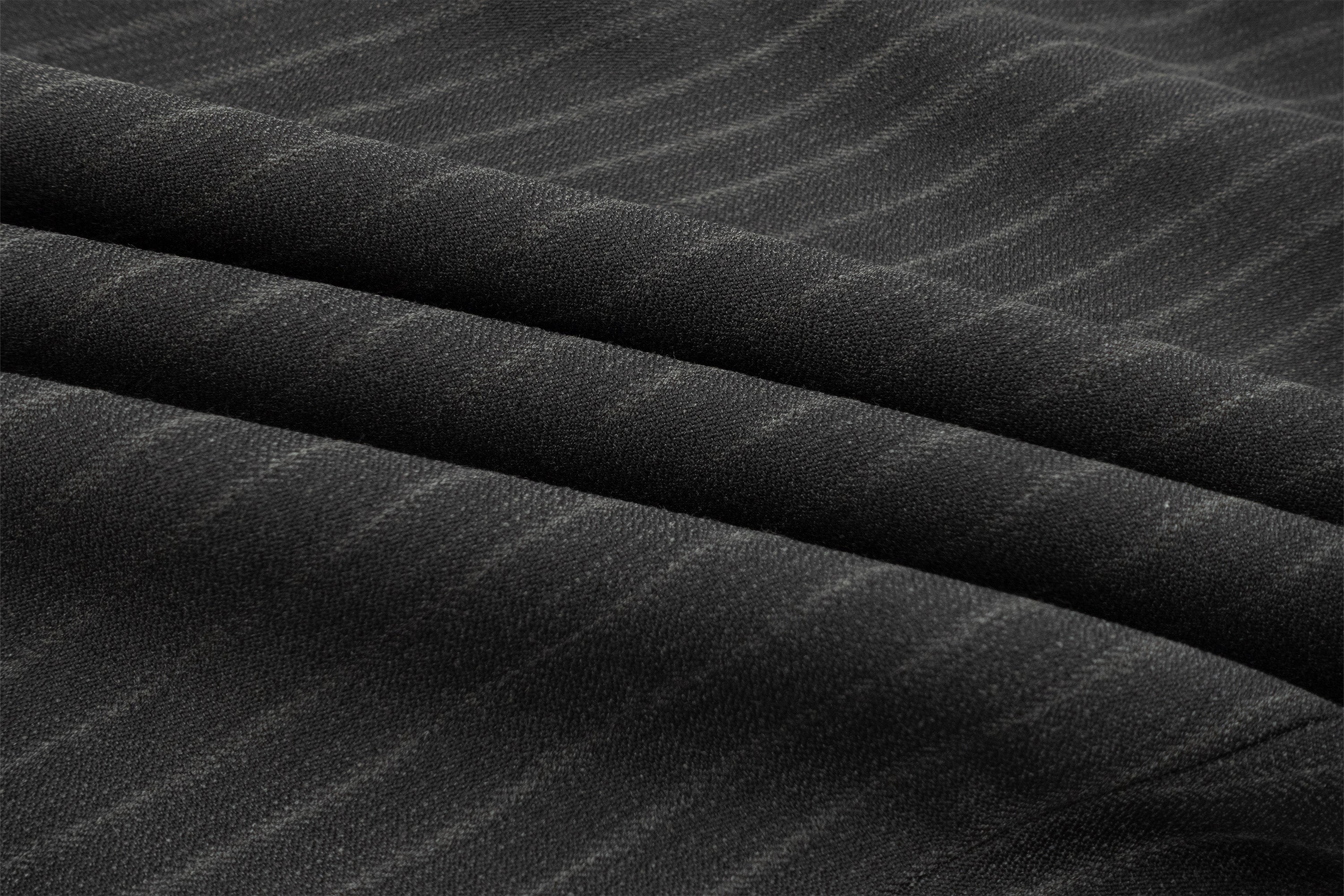 IN EXISTENCE Stripe Pleated Embroidery Curved Pants