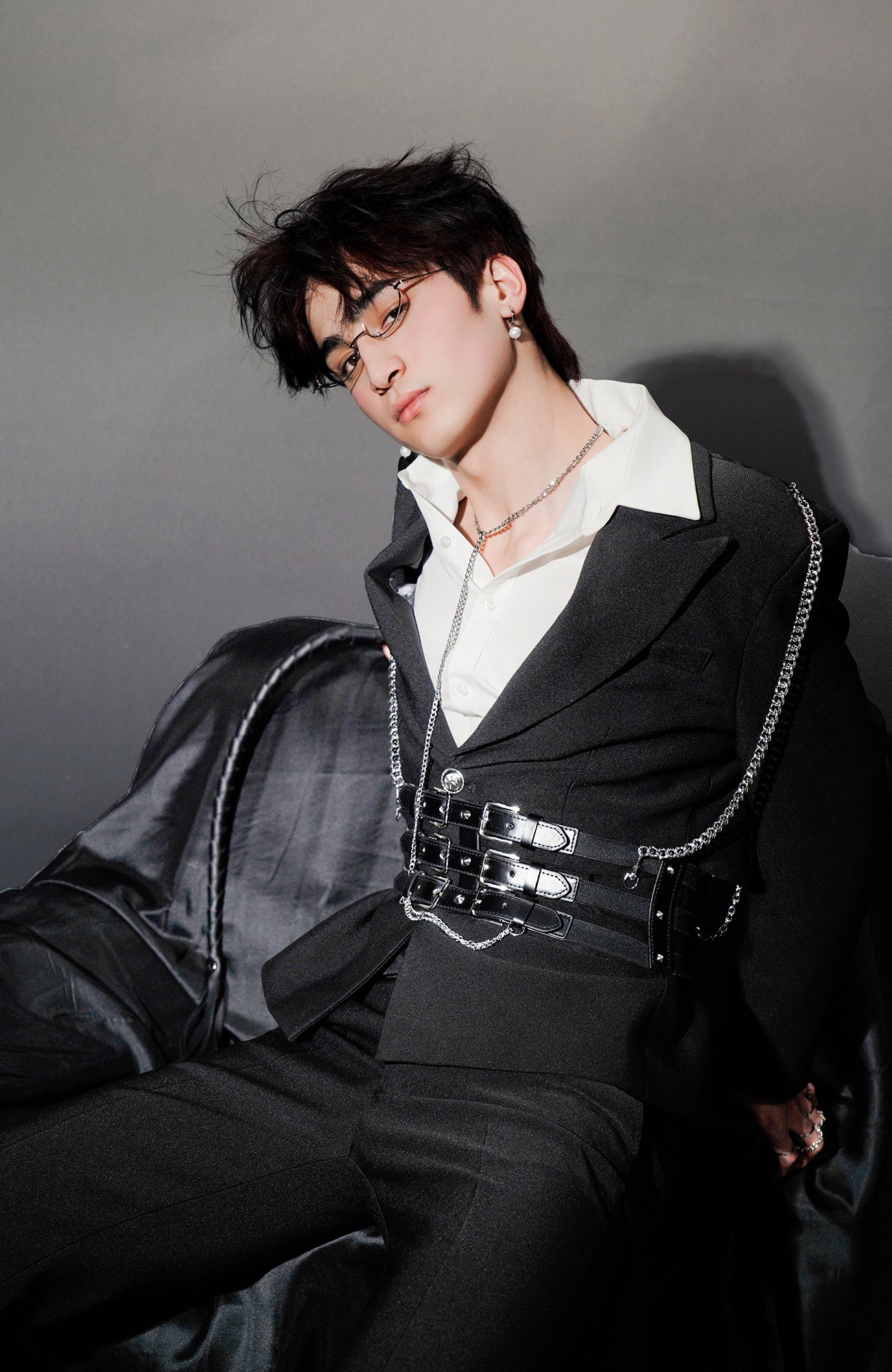 SHANG JIE Chain Suspender Multi-Belt Blazer, premium urban and streetwear designers apparel on PROJECTISR.com, SHANG JIE