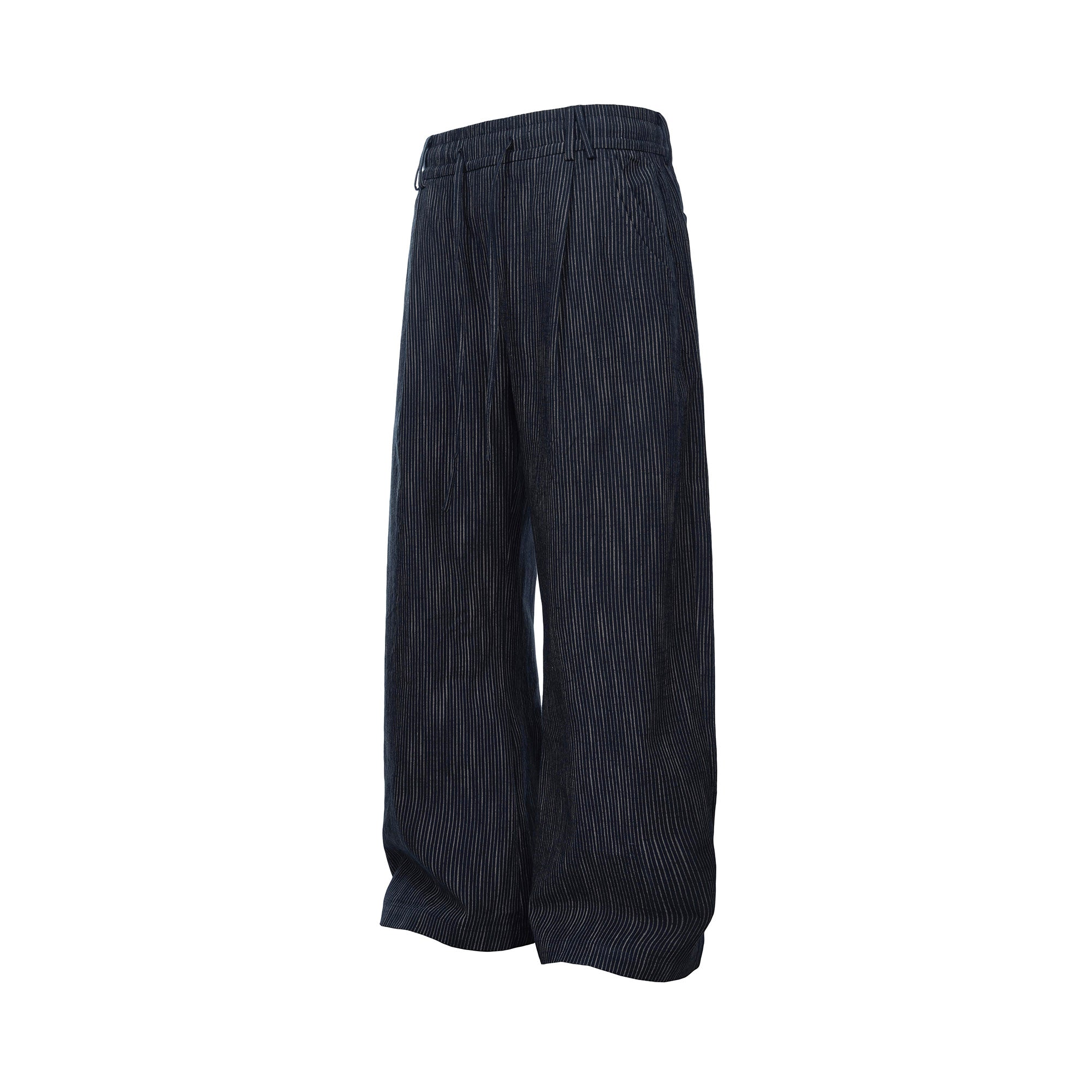 CATSSTAC Striped Double-Pleat Trousers, premium urban and streetwear designers apparel on PROJECTISR.com, CATSSTAC