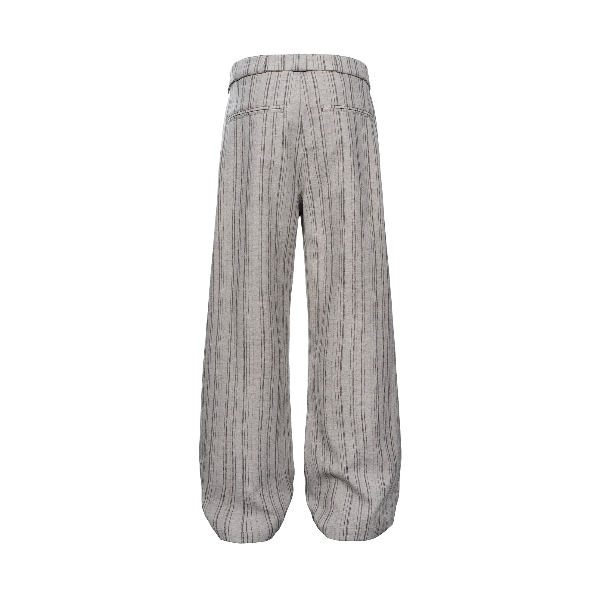 CATSSTAC Button-Closure Striped Double-Pleat Trousers, premium urban and streetwear designers apparel on PROJECTISR.com, CATSSTAC