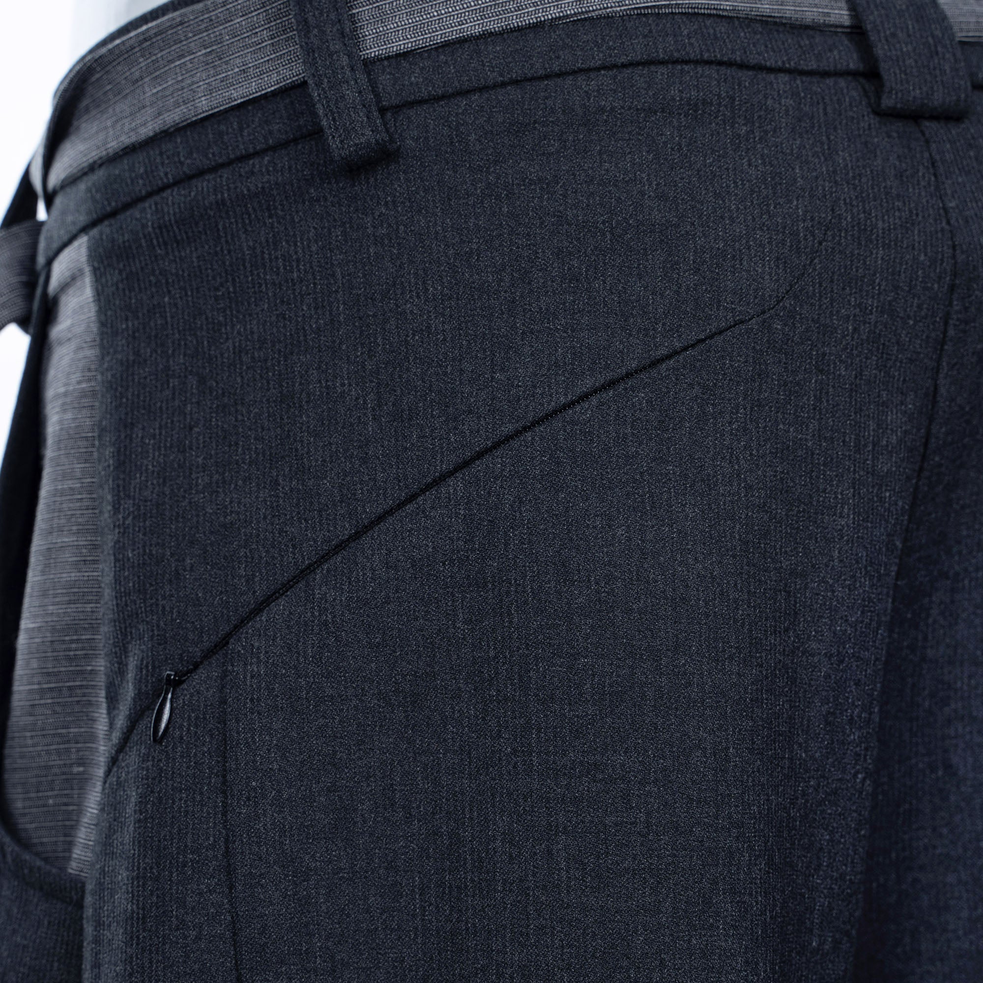 CATSSTAC Detachable-Belt Pleats Wide-Leg Trousers, premium urban and streetwear designers apparel on PROJECTISR.com, CATSSTAC