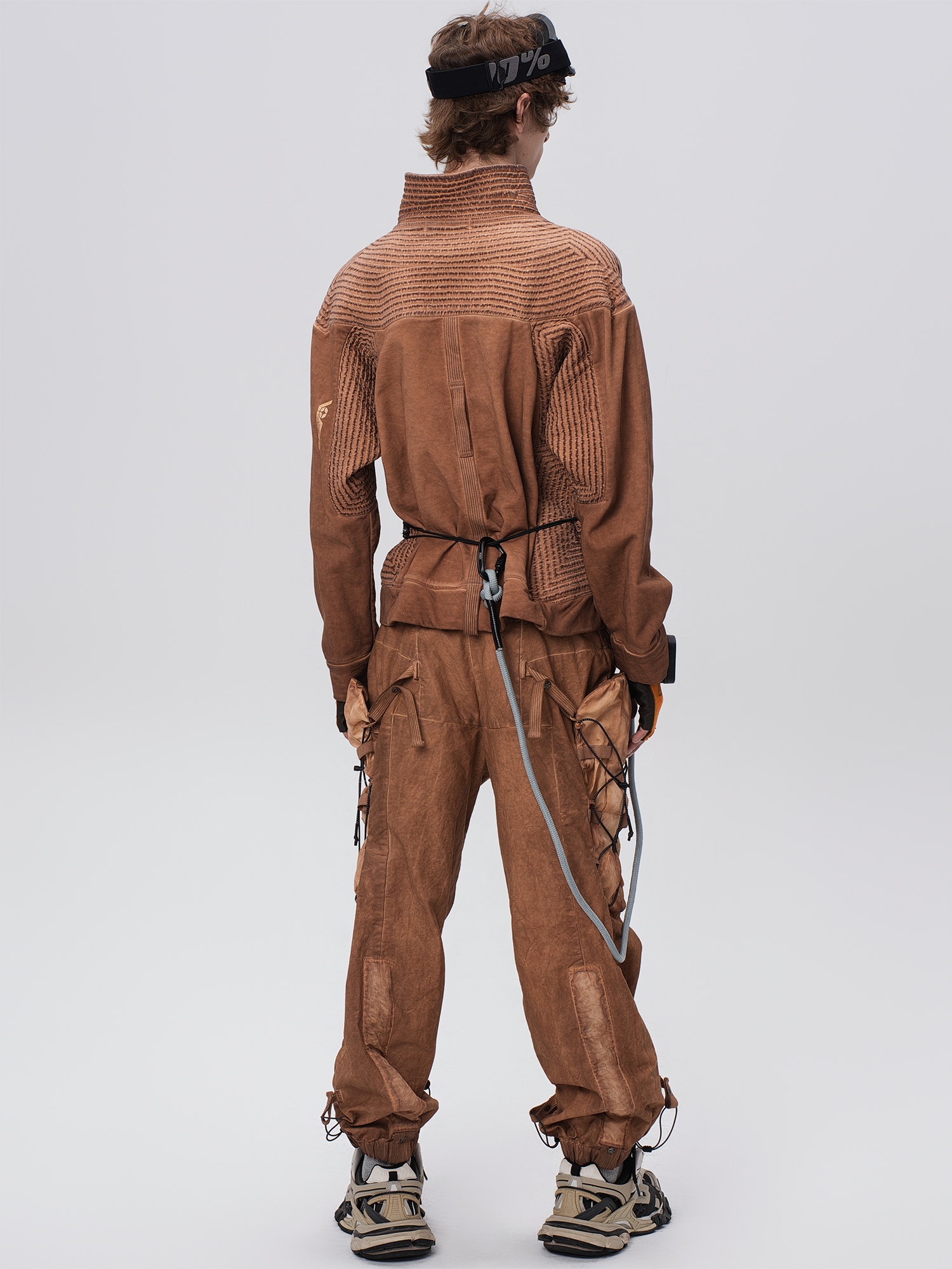 STEAM Washed Multi-Pocket Detachable Waist Bag Cargo Pants