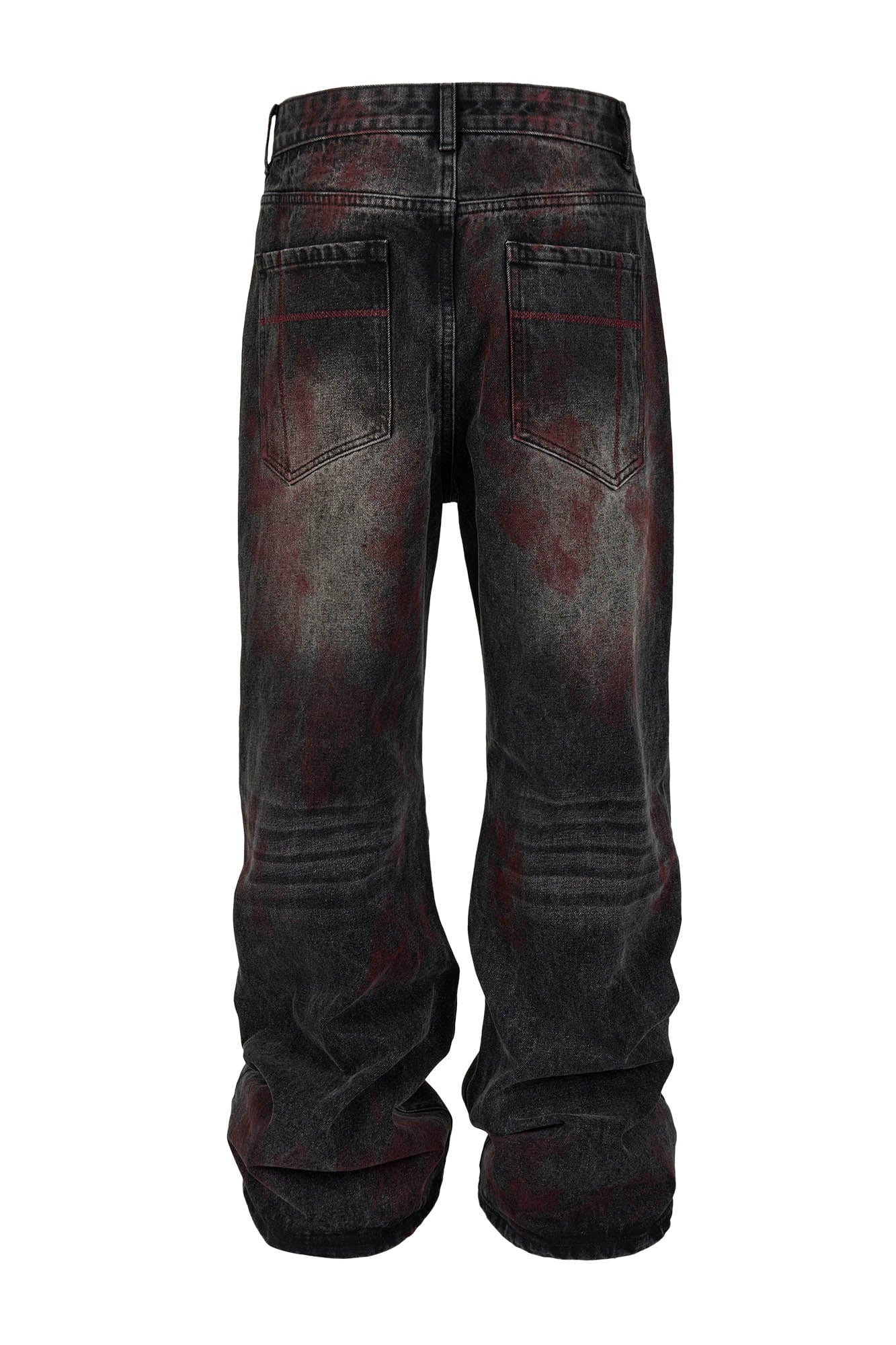 SAVAGEGROWTHWORLD Distressed Blood-Splatter Jeans