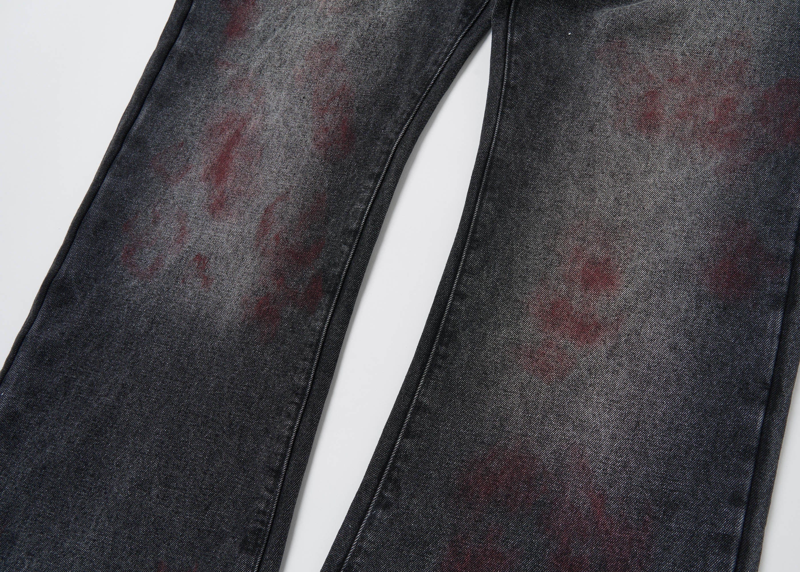 SAVAGEGROWTHWORLD Distressed Blood-Splatter Jeans