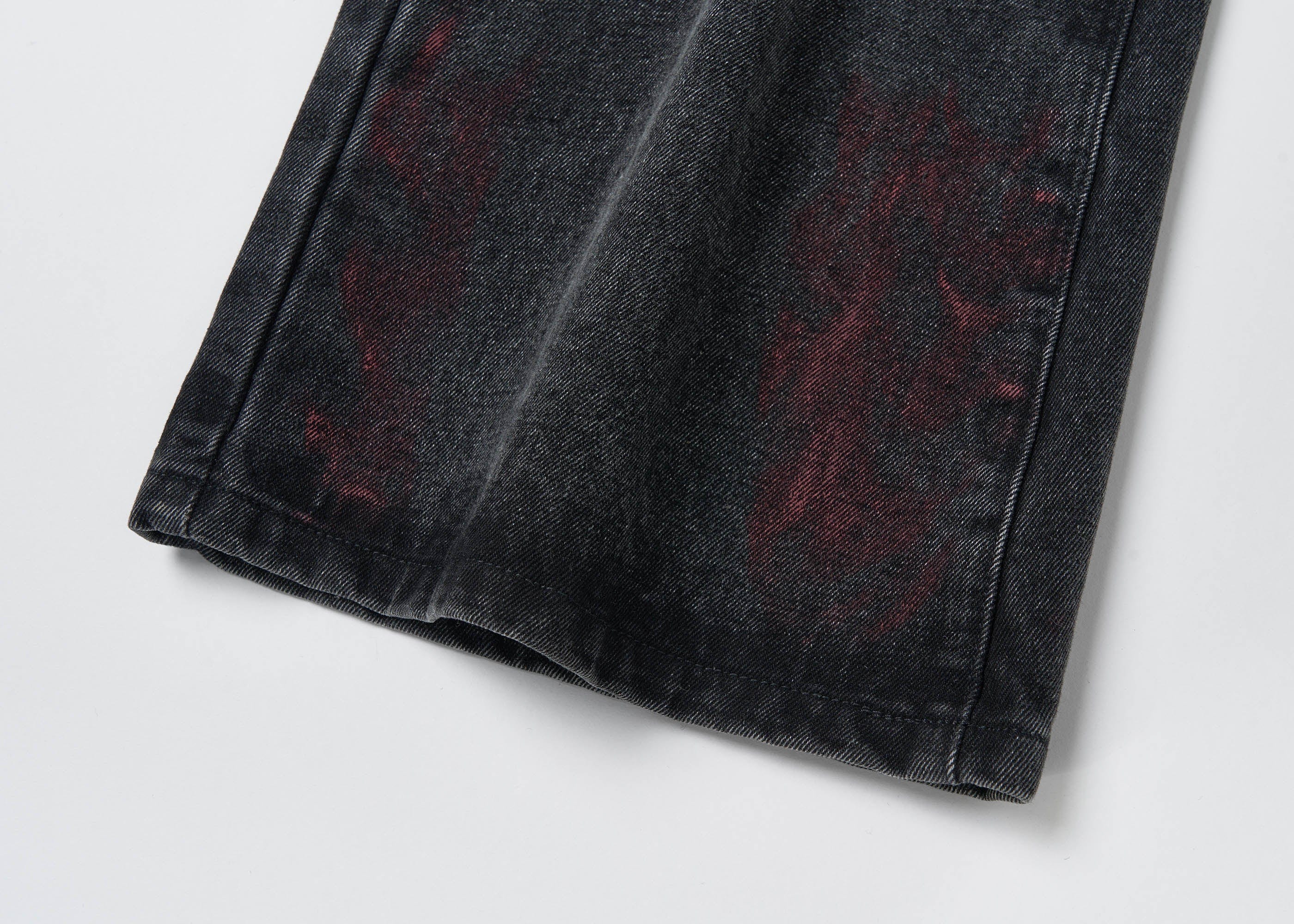 SAVAGEGROWTHWORLD Distressed Blood-Splatter Jeans