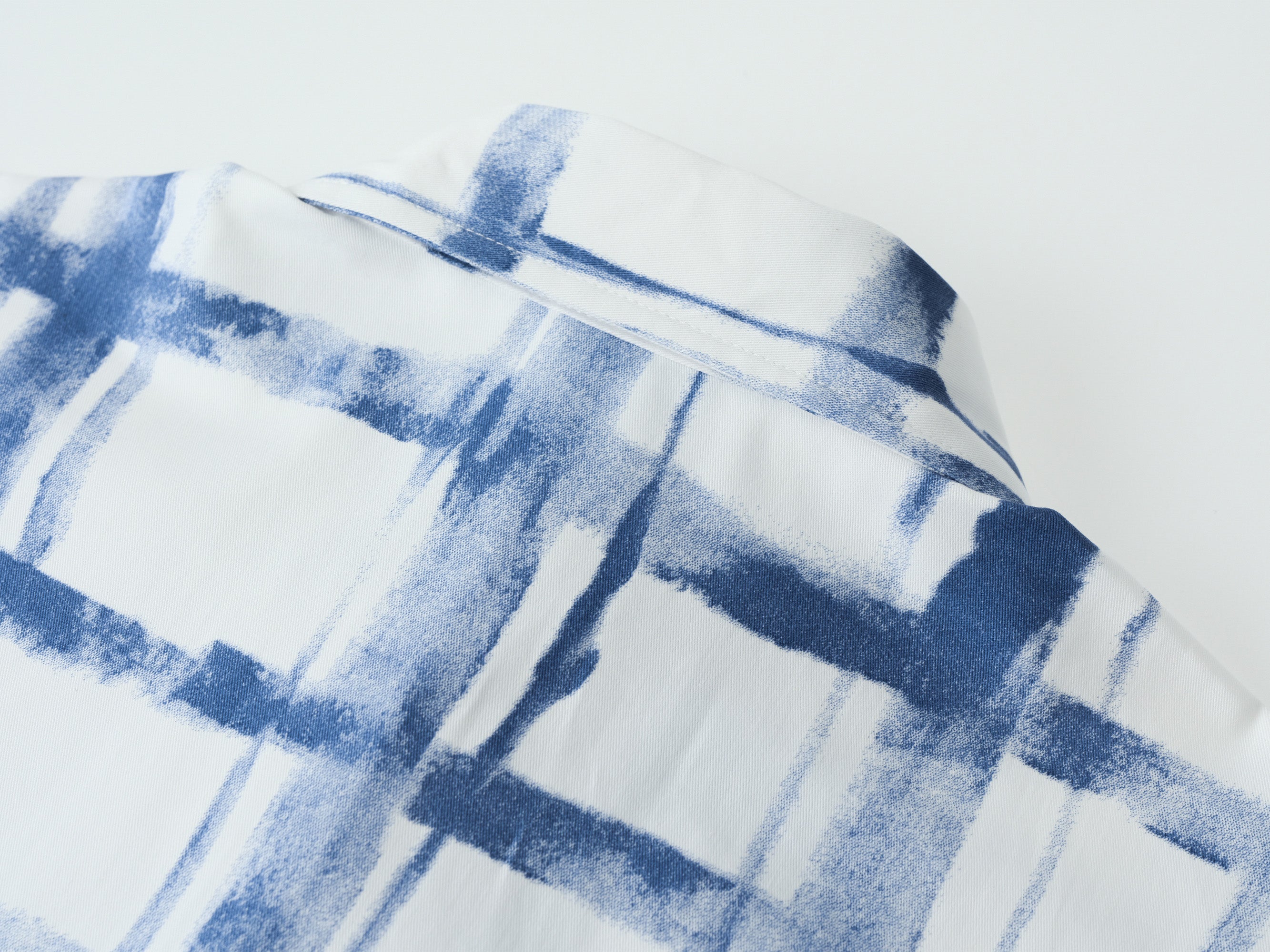 OVERLAPS Brush-Paint Grid Oversized Shirt, premium urban and streetwear designers apparel on PROJECTISR.com, OVERLAPS