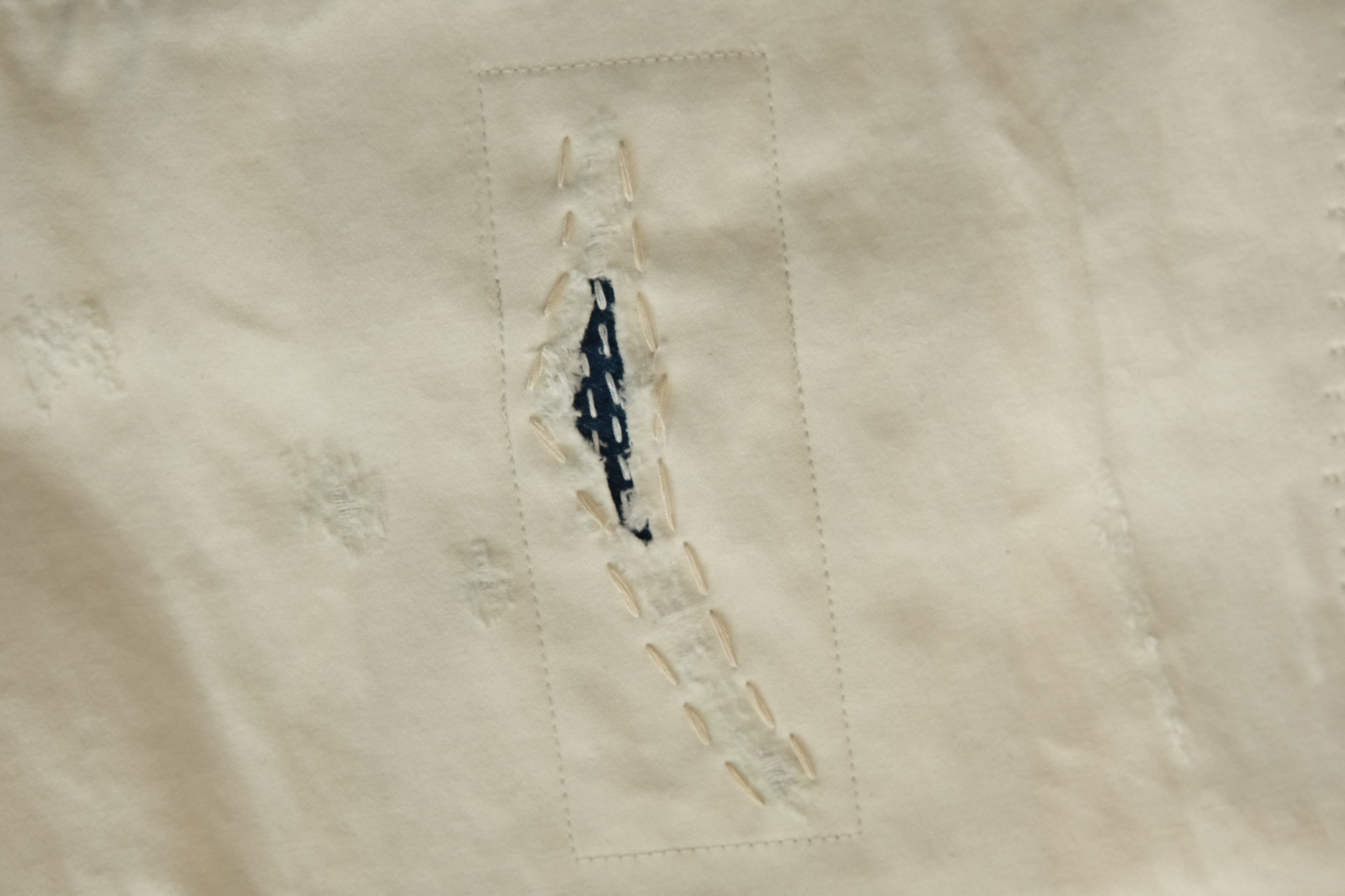 NEIGBORL Distressed Washed Patchwork Pants White, premium urban and streetwear designers apparel on PROJECTISR.com, NEIGBORL