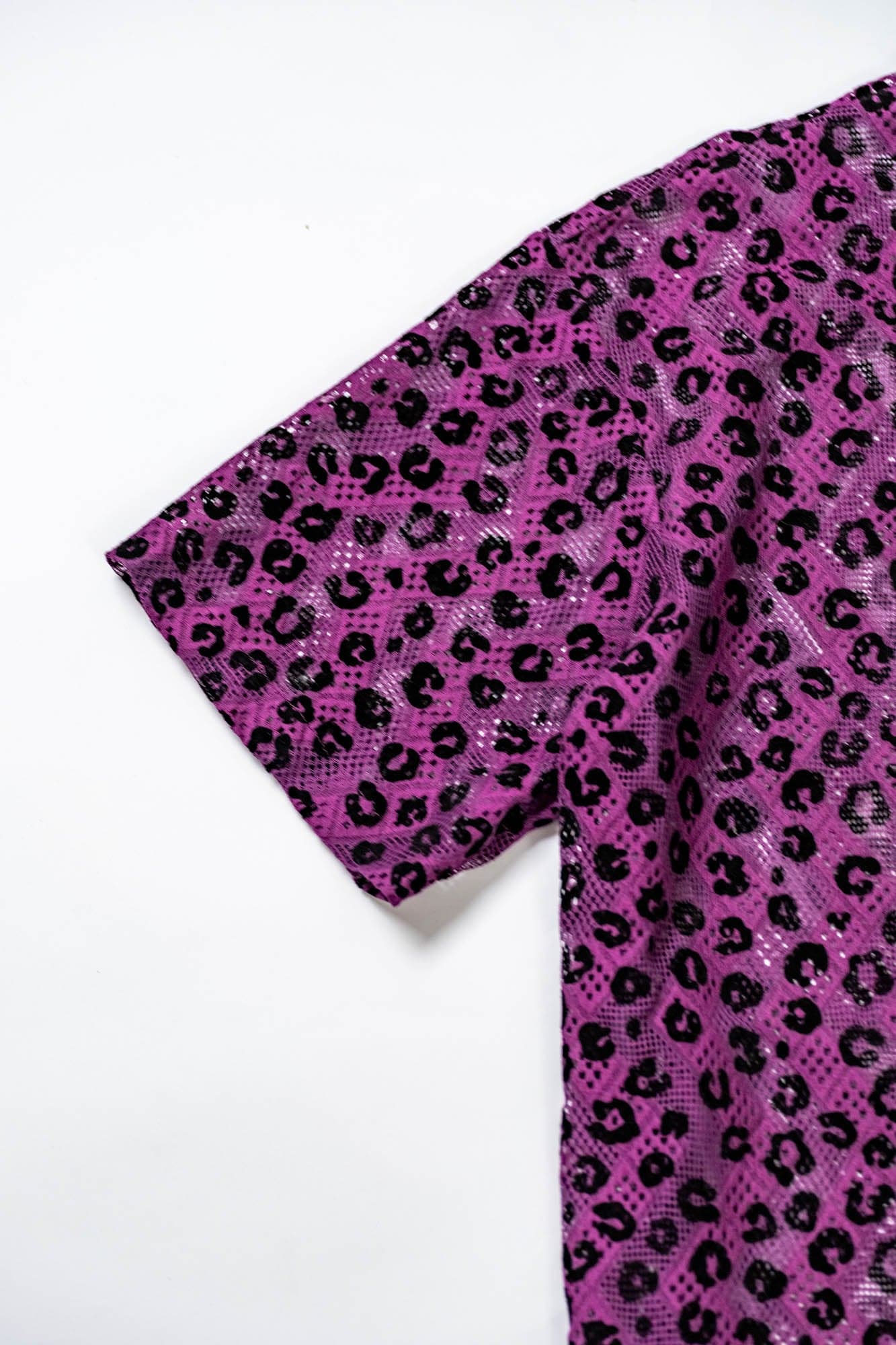 KADAKADA Leopard Lace Bone-Button Shirt