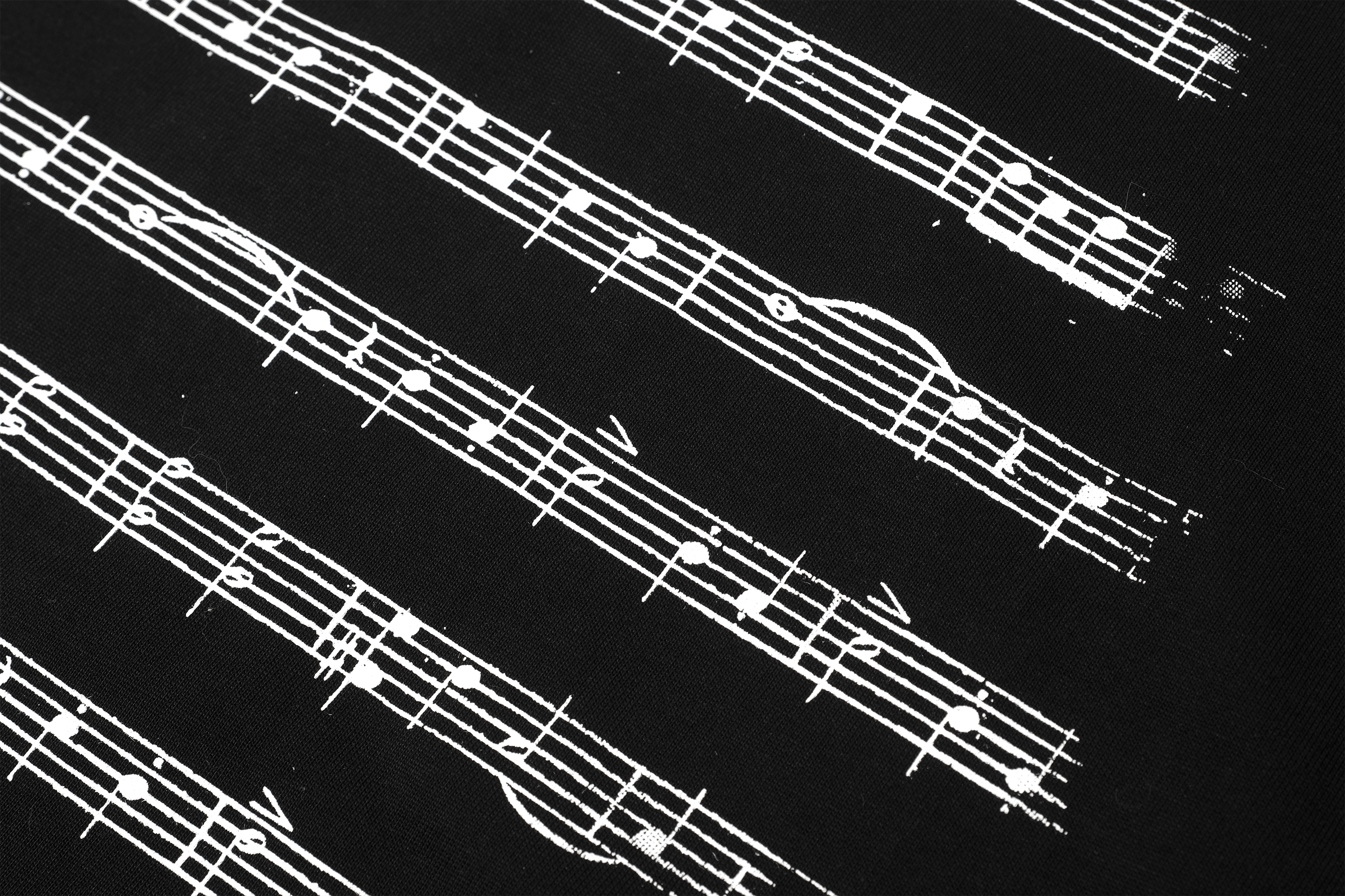 DREAM BAND Punk Note Graphic Stand-Collar Fitted T-Shirt