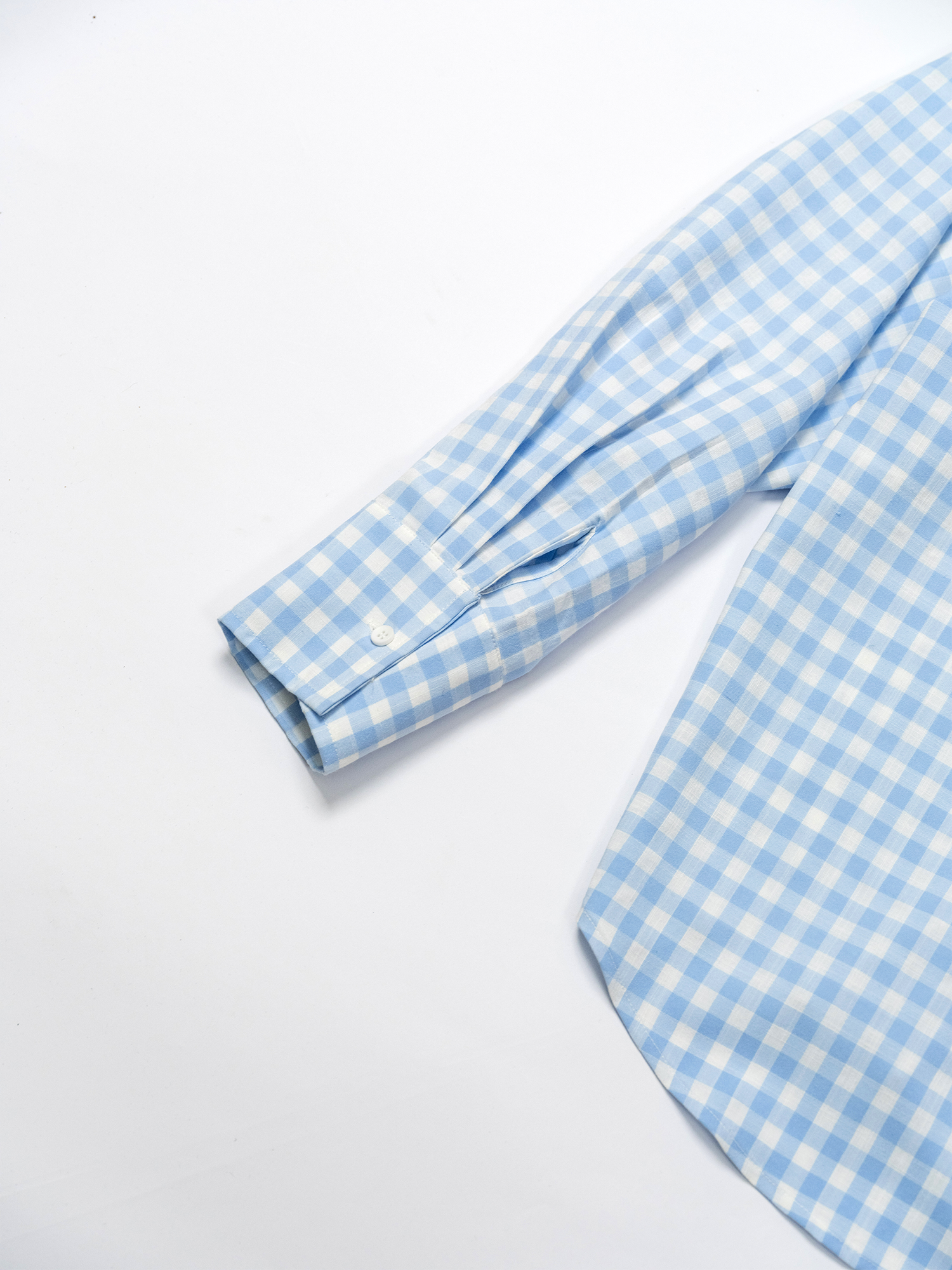 KADAKADA Gingham V-Neck Tie-Strap Oversized Shirt, premium urban and streetwear designers apparel on PROJECTISR.com, KADAKADA