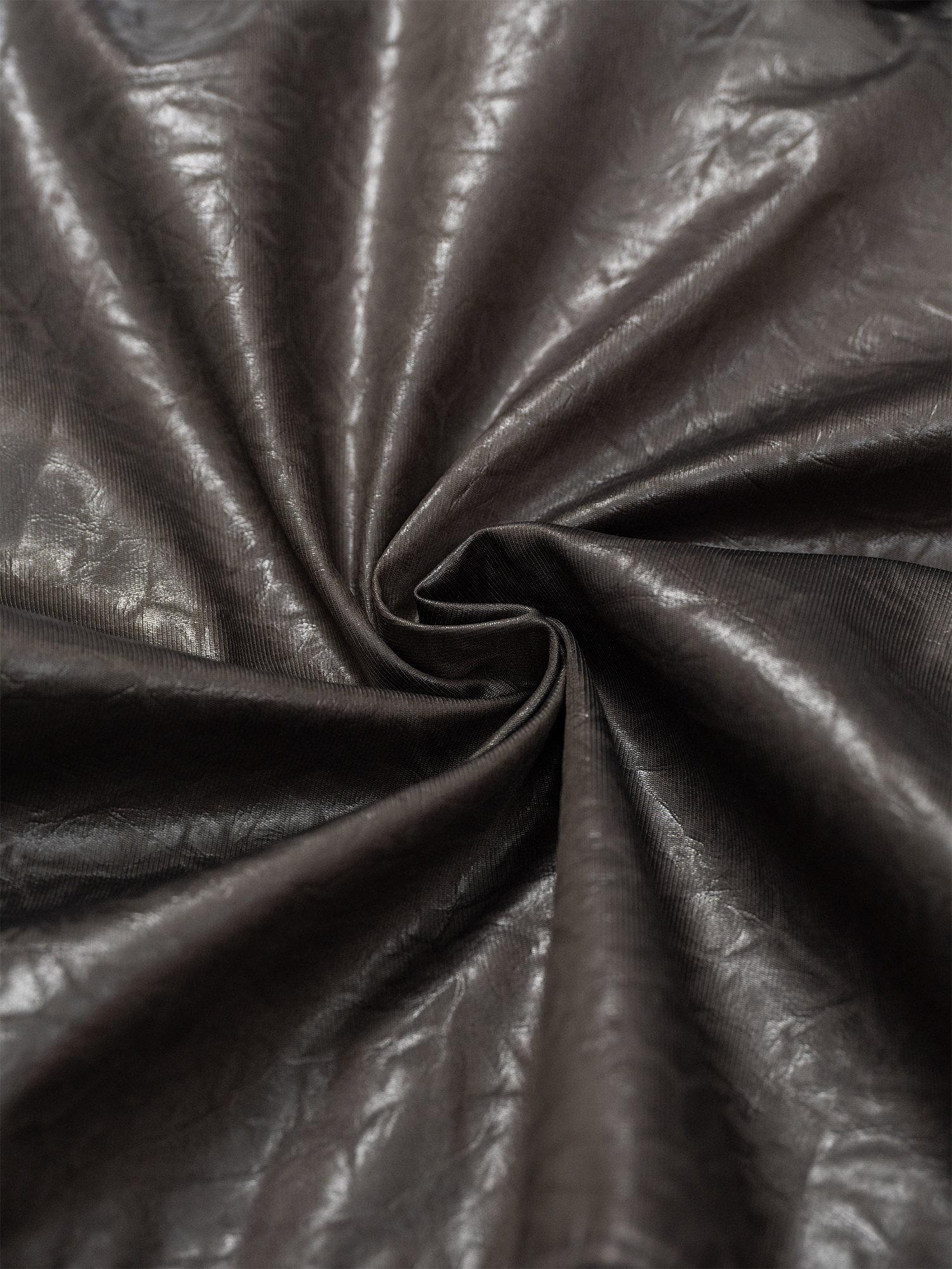 KADAKADA Faux Leather Dual-Zipper Hooded Jacket