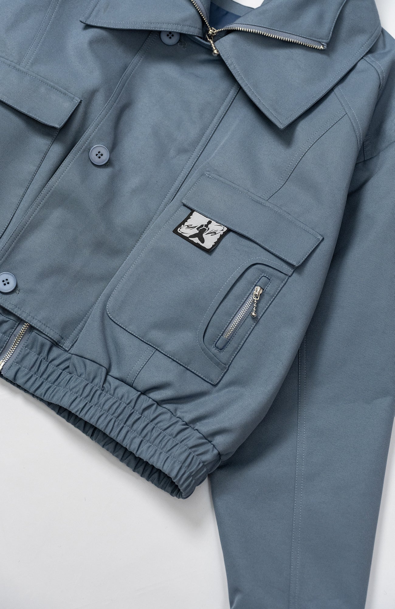 KADAKADA Double-Collar Shielded Utility Cropped Jacket