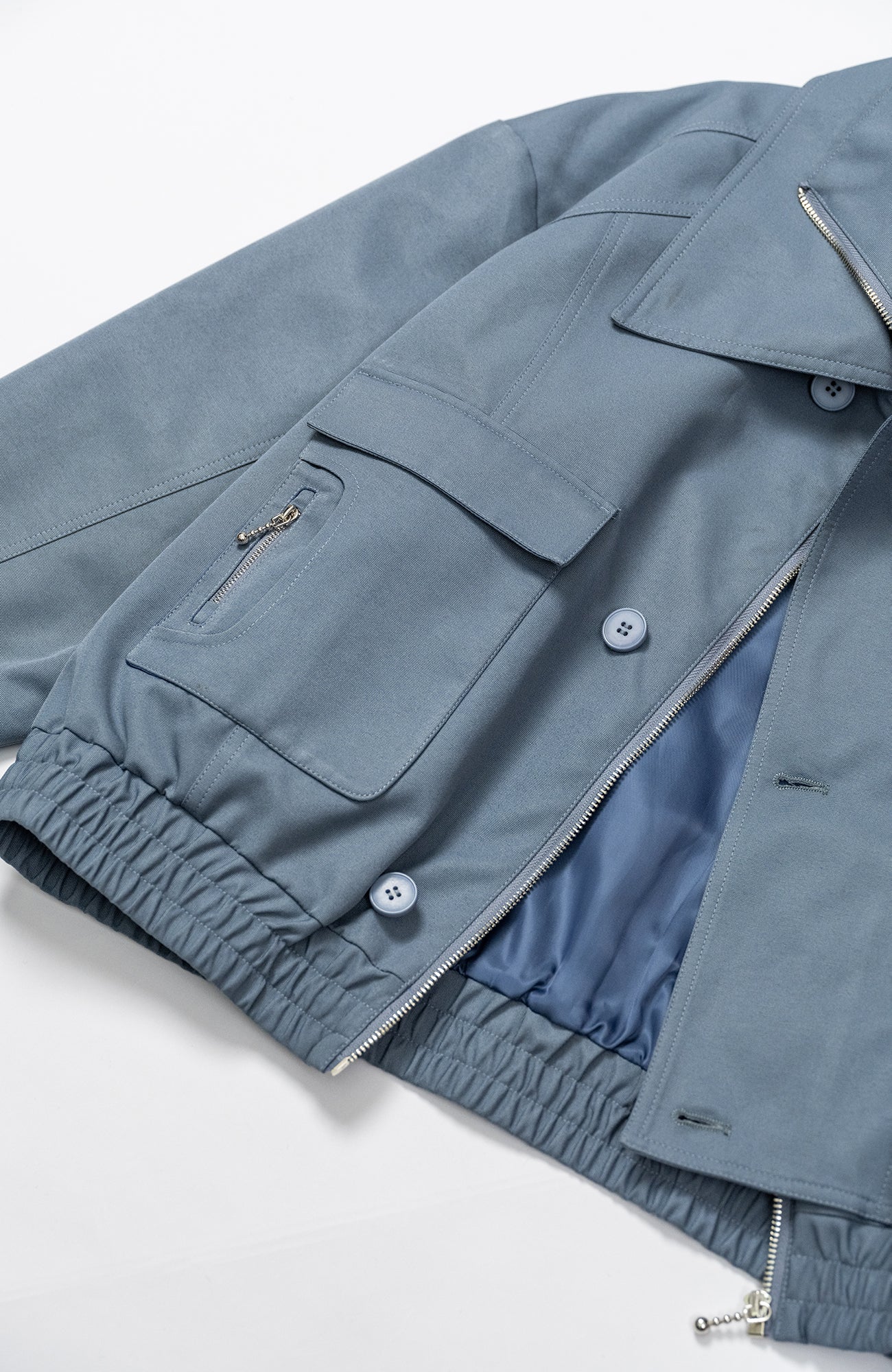 KADAKADA Double-Collar Shielded Utility Cropped Jacket