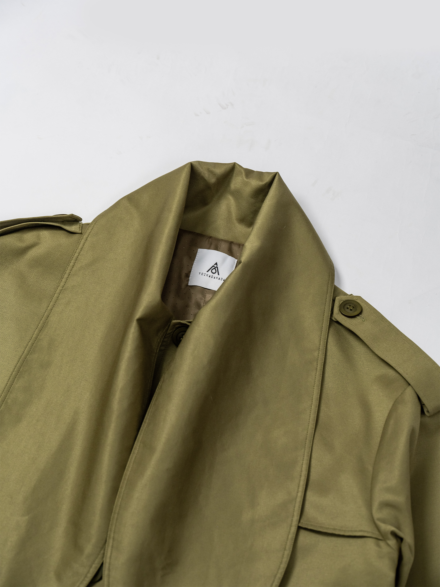 KADAKADA Scarf-Tie Waterproof Belted Trench