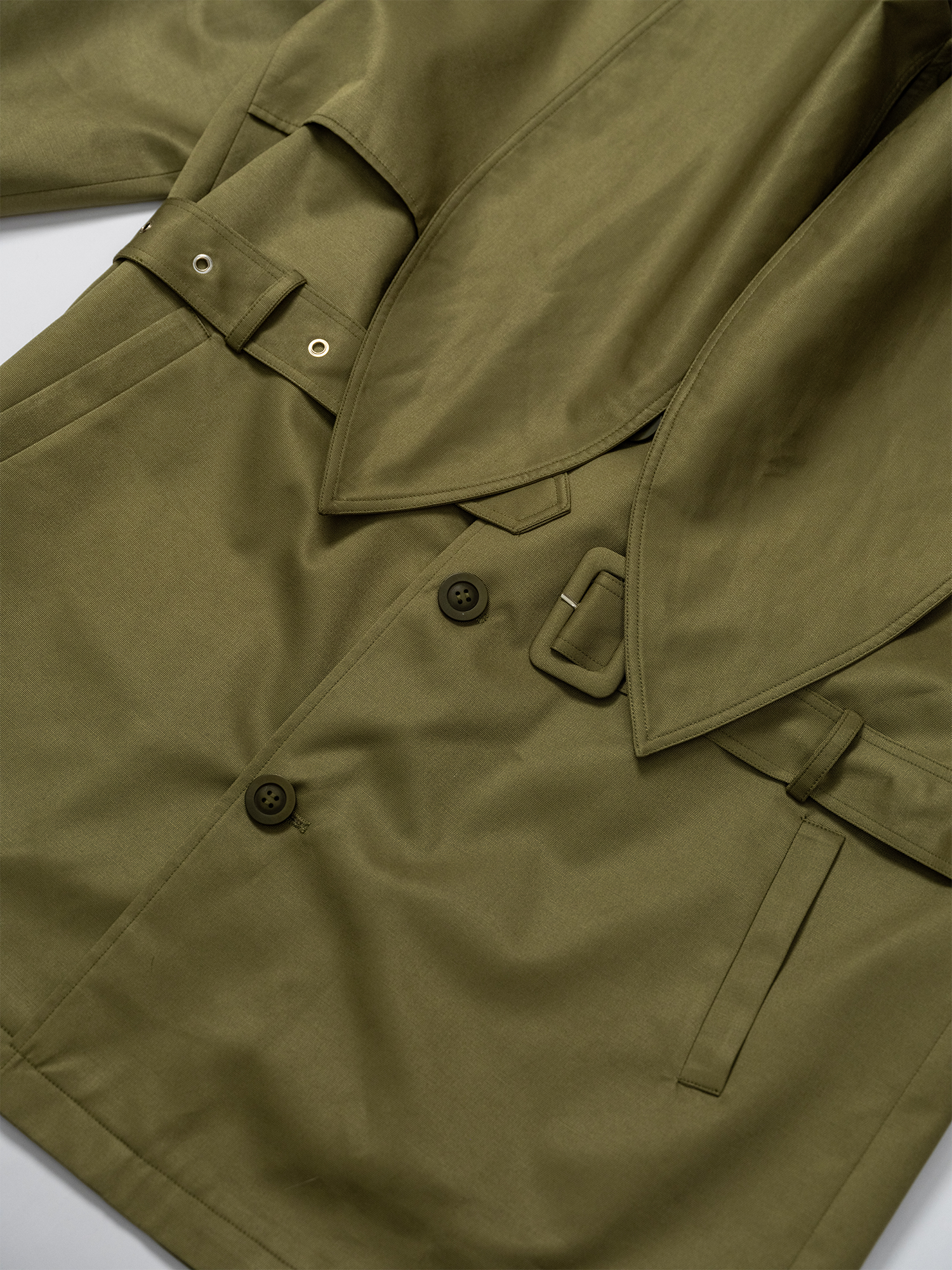 KADAKADA Scarf-Tie Waterproof Belted Trench